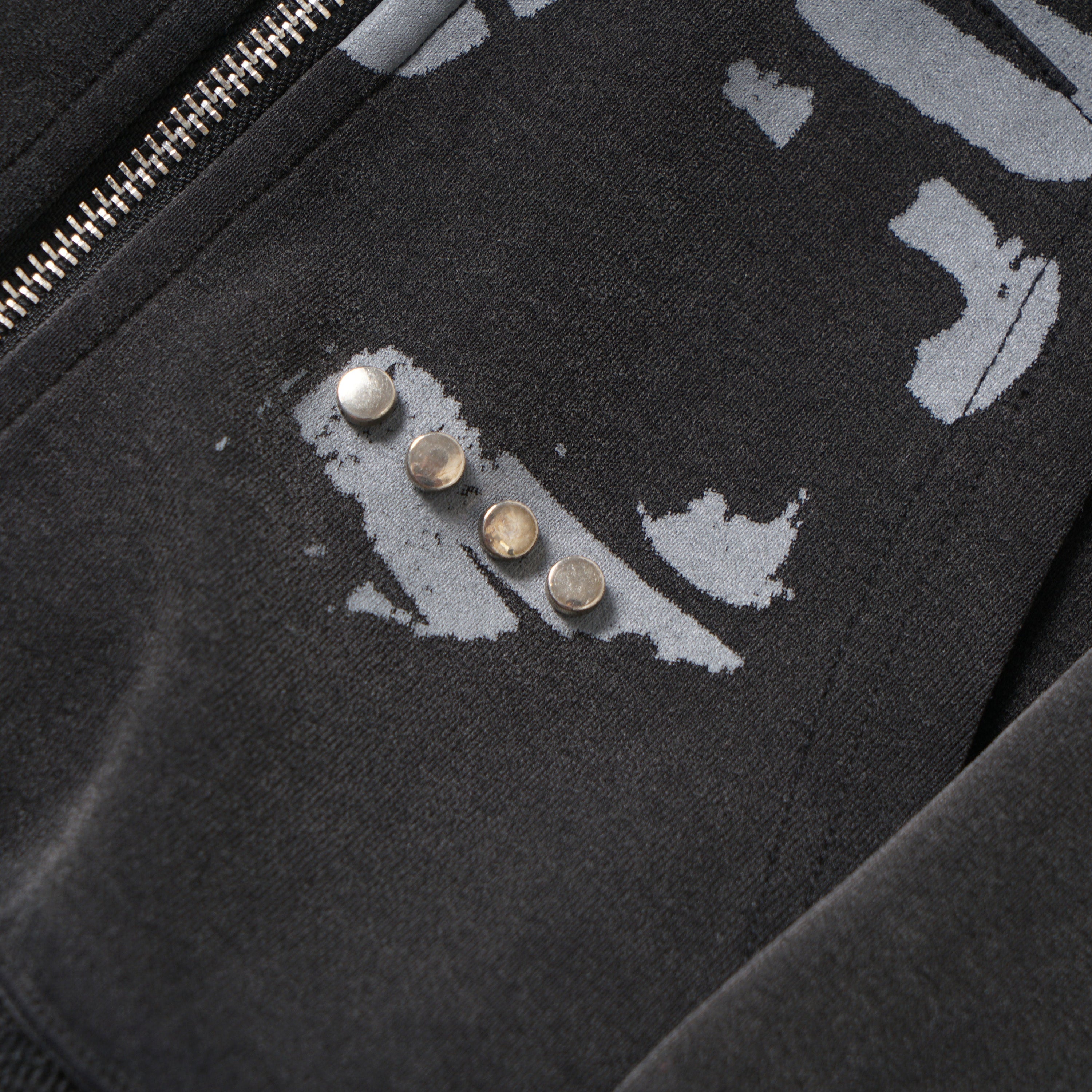Omirad Punk Washed Zip Hoodie | Grunge Streetwear Cropped