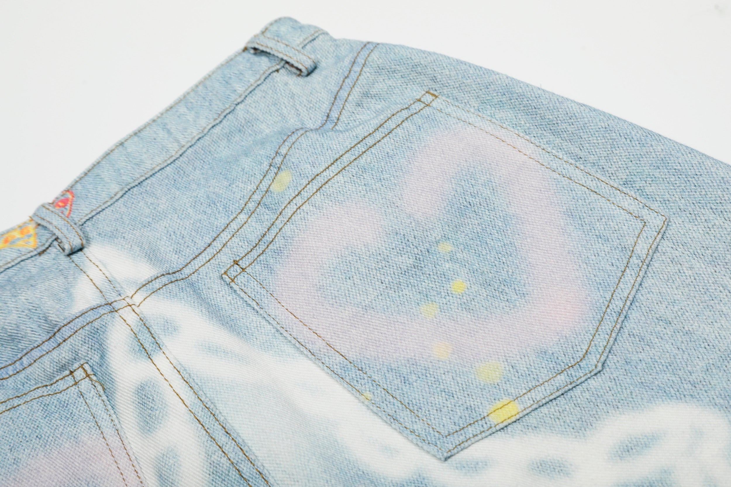 Omirad Life Is Beautiful Graffiti Wide-Leg Jeans