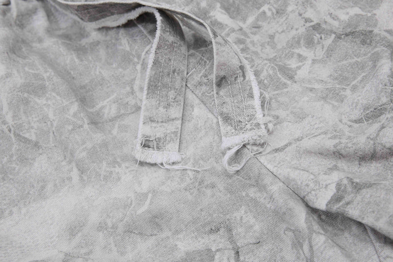 Washed Marble Wide-Leg Baggy Pants | Streetwear Denim