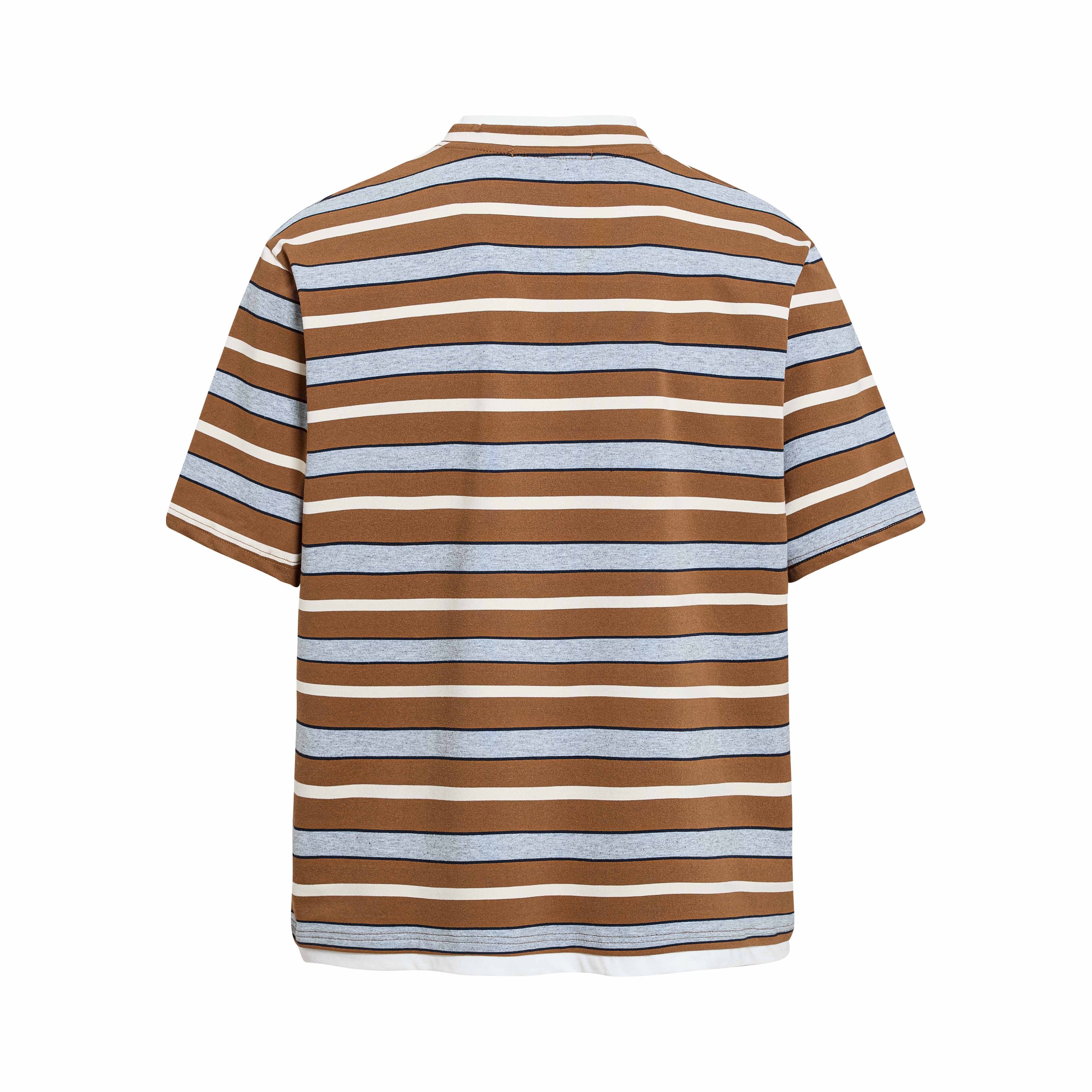 Vintage Striped Varsity Tee | Embroidered Y2K Streetwear
