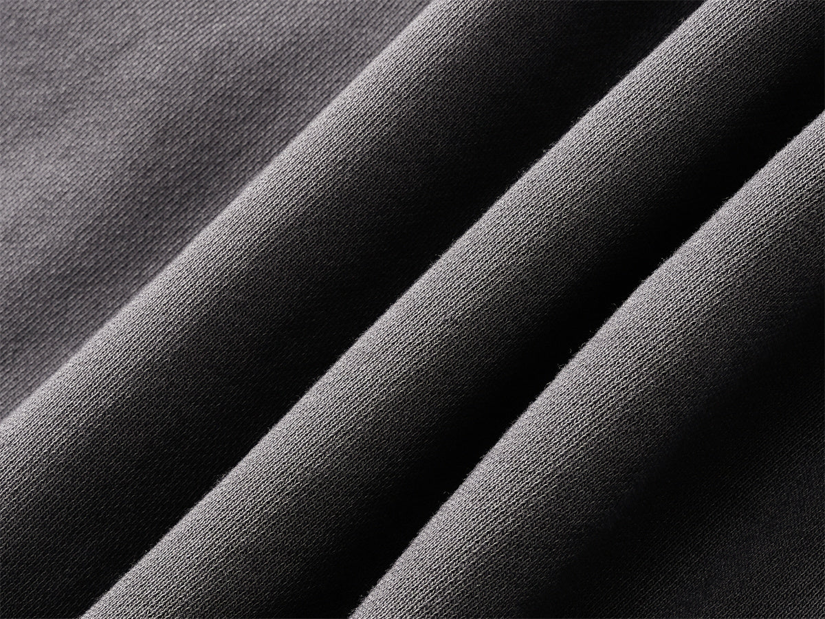 Curved-Seam Full-Zip Hoodie | Washed Cotton Streetwear