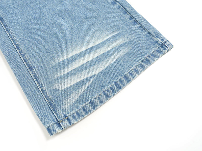 Omirad Faded Wide-Leg Jeans | Vintage Wash Streetwear Denim