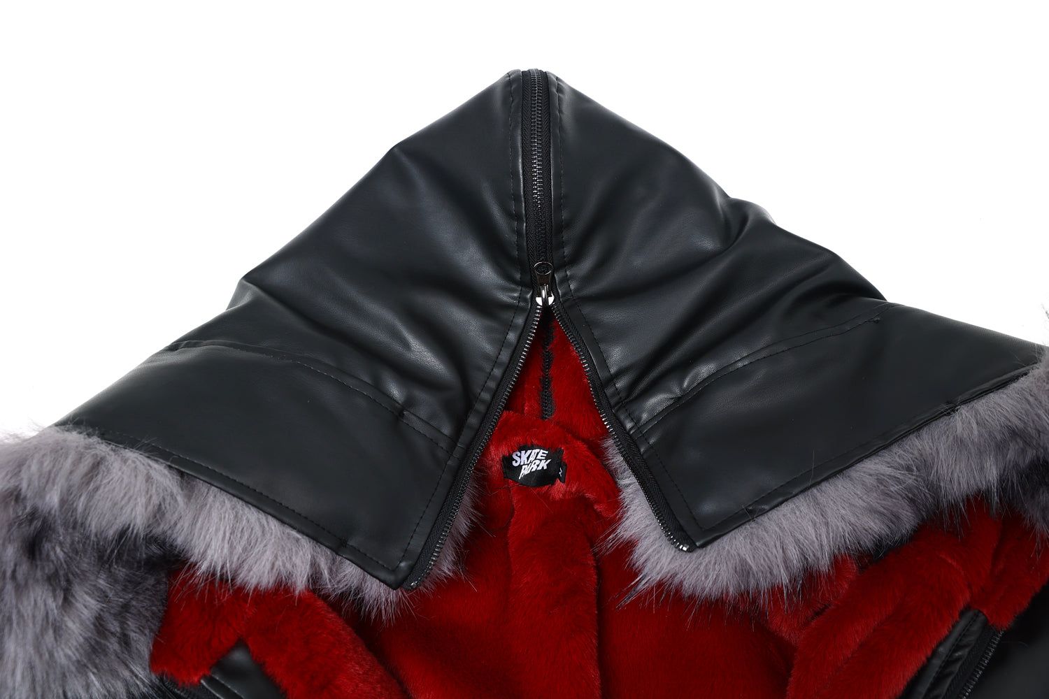 Faux Fur Hood PU Puffer Jacket | High-Gloss Street-Luxury
