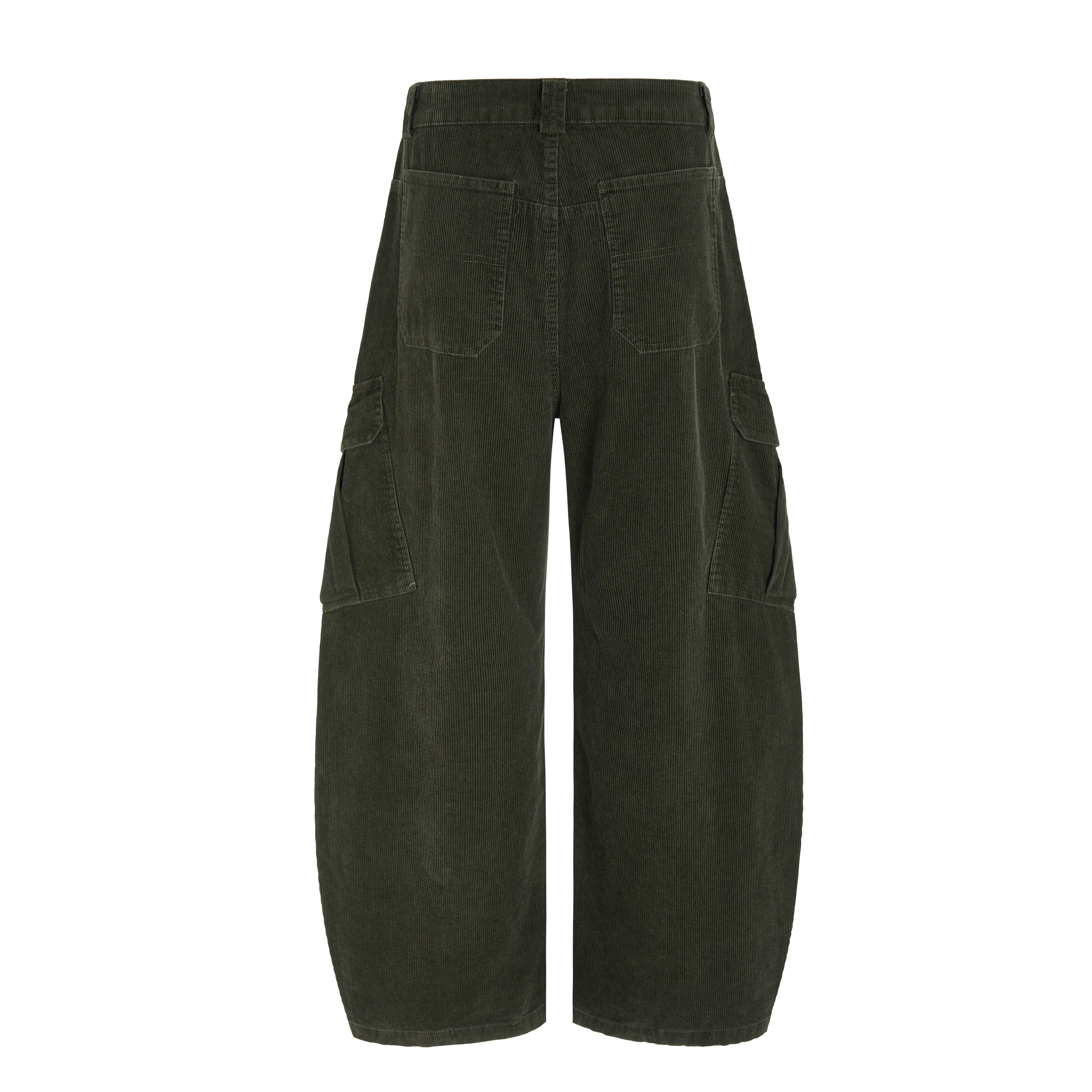 Corduroy Utility Wide-Leg Cargo Pants | SEAKOFF