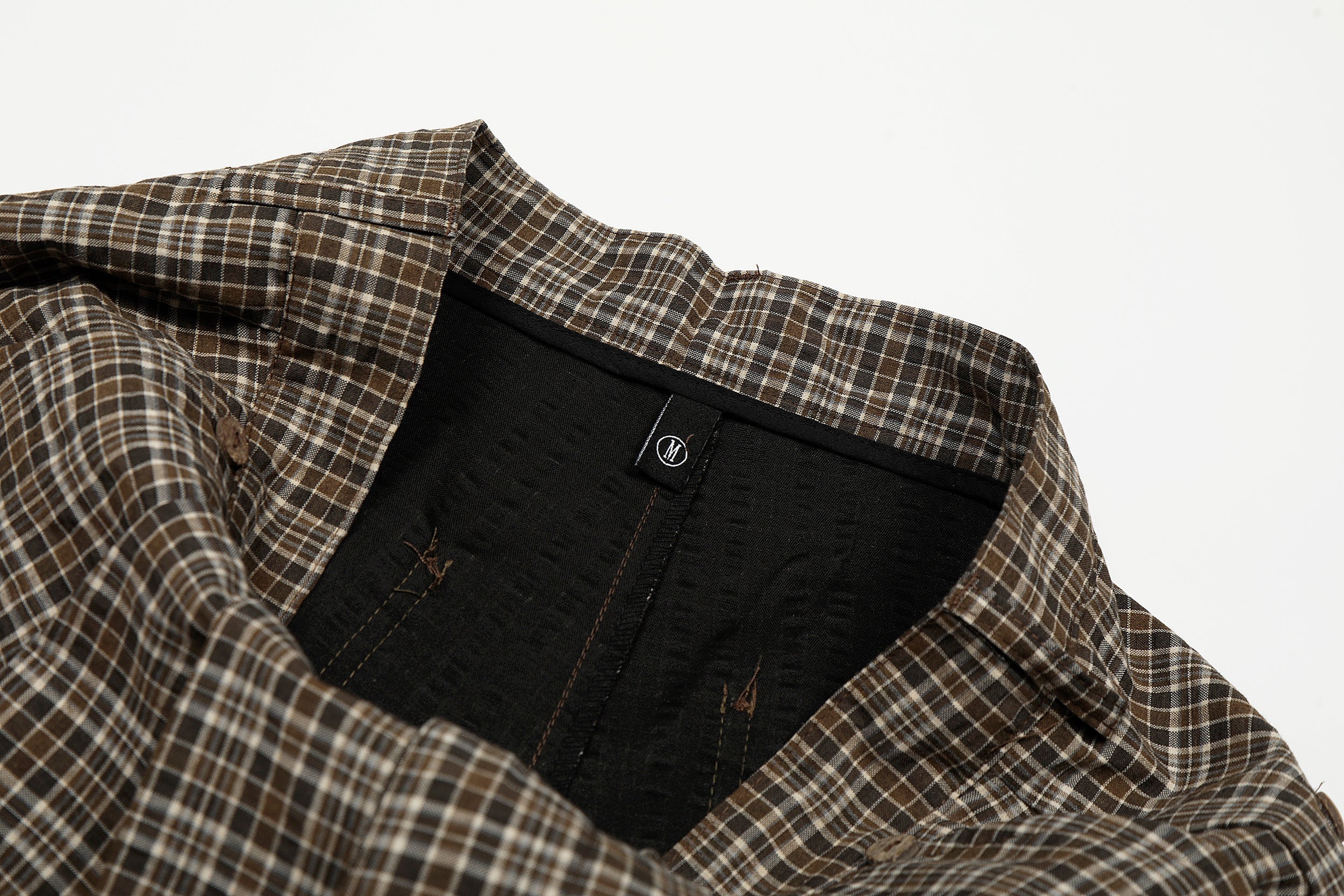 Omirad Vintage Plaid Wide-Leg Pants | 100% Cotton Trousers