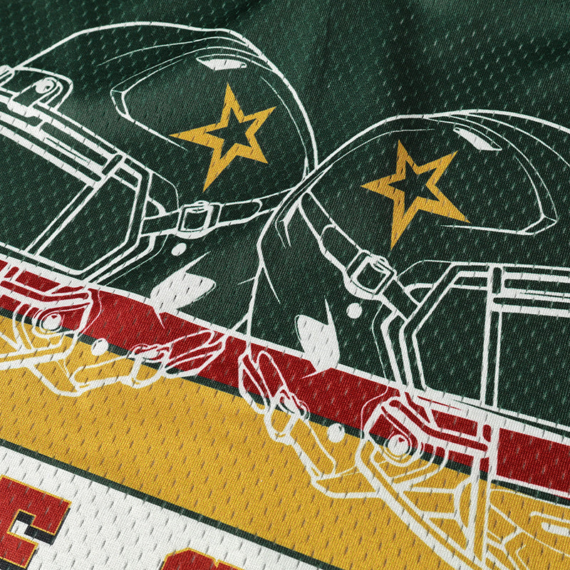 Helmet Graphic Football Jersey | Streetwear Performance Mesh