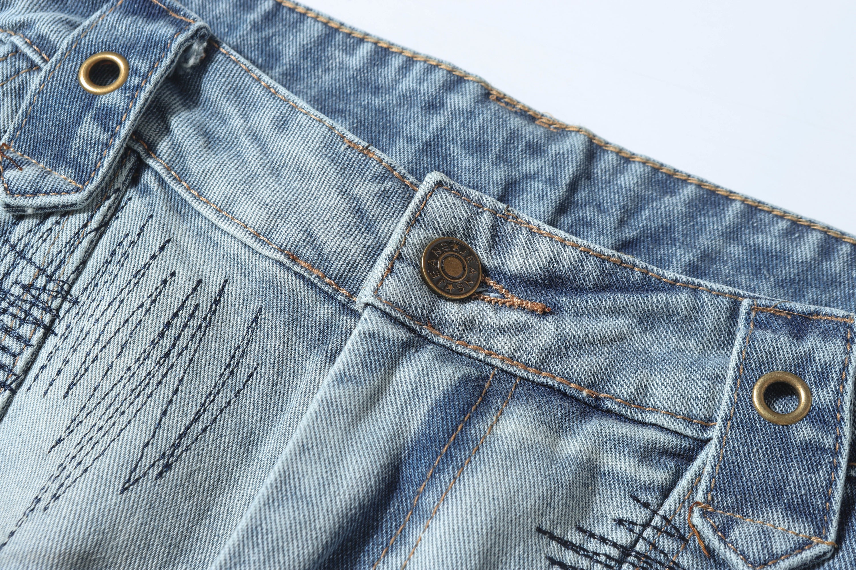 Omirad Distressed Patchwork Wide-Leg Denim Pants | Y2K