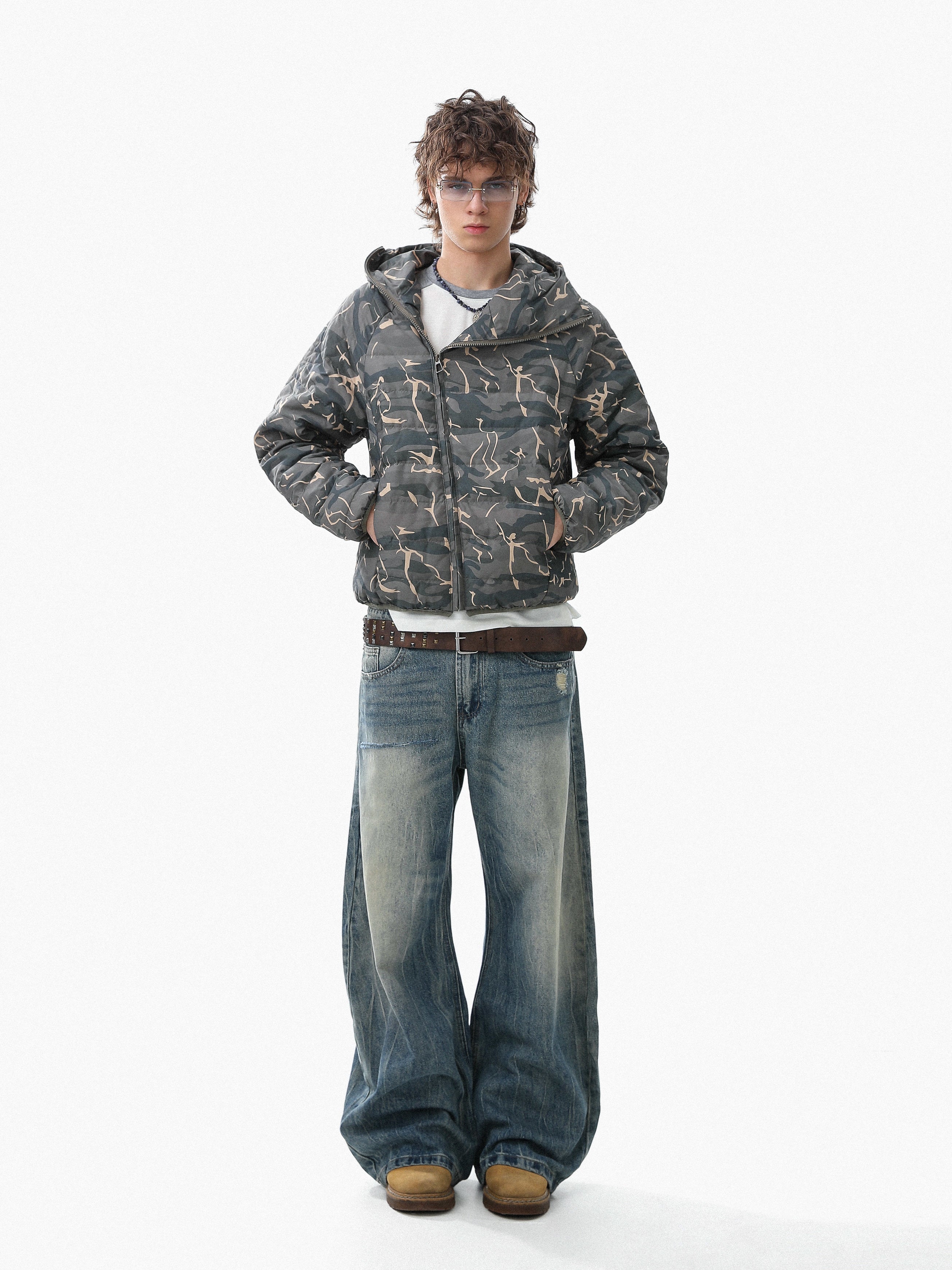 Omirad Camo Down Puffer Jacket | 70% White Duck Down