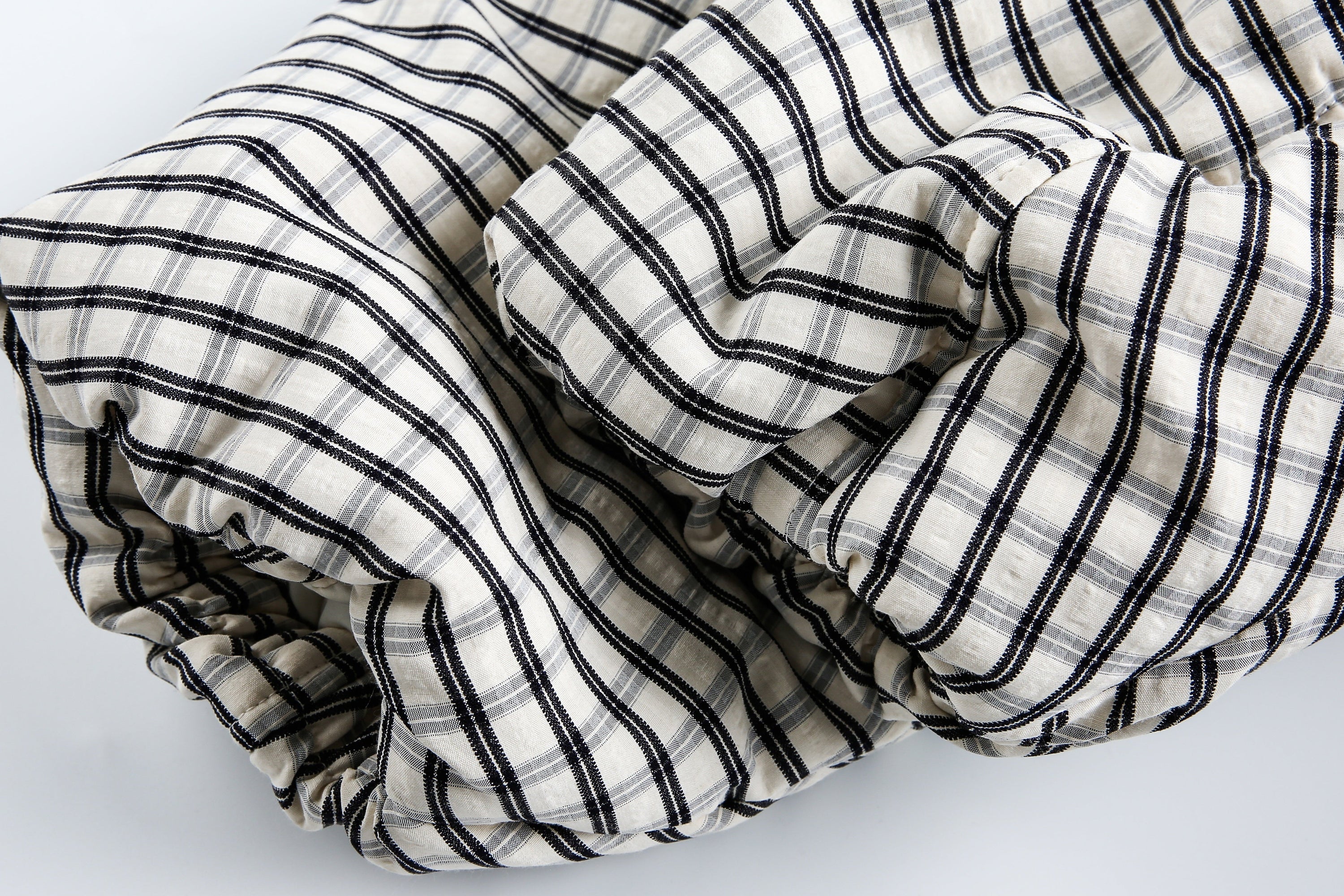 Checkered Faux-Fur Lined Oversized Jacket | SEAKOFF