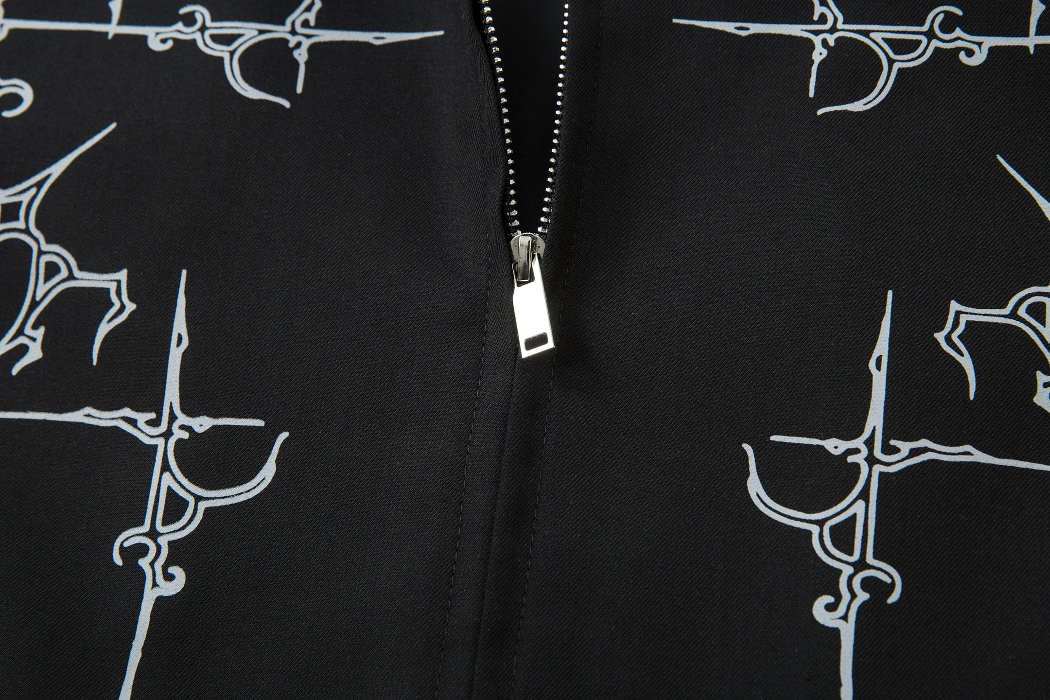 Omirad Barbed Graphic Jacket with Faux-Leather Collar
