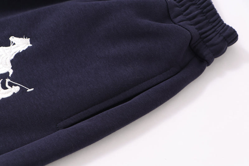 Omirad Horse Emblem Wide-Leg Sweatpants | Navy