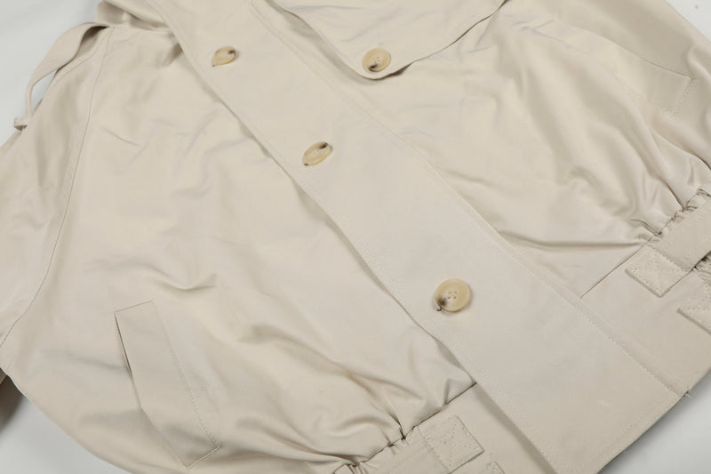 Utility Stand Collar Cropped Jacket | 100% Cotton