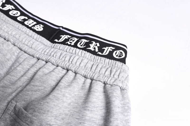 Gothic Outline Wide-Leg Sweatpants | Streetwear Joggers