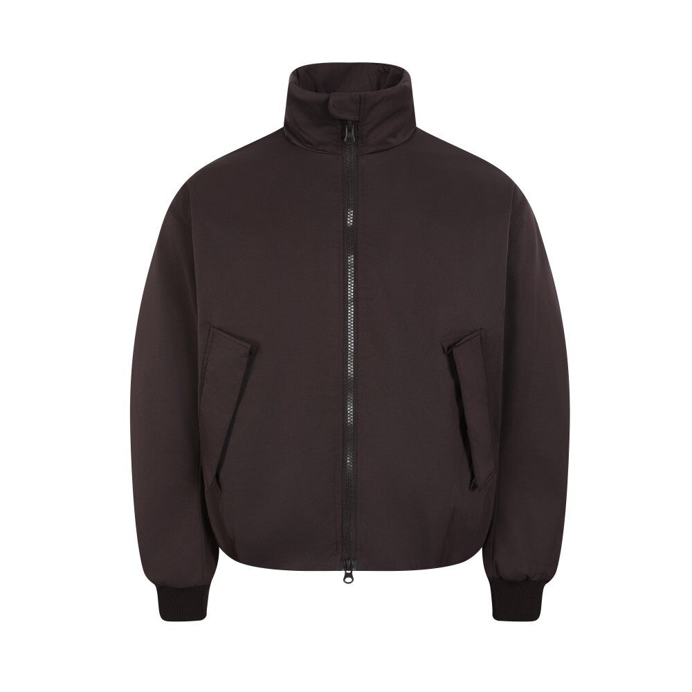 High-Neck Minimal Bomber Jacket | Clean Streetwear Essential