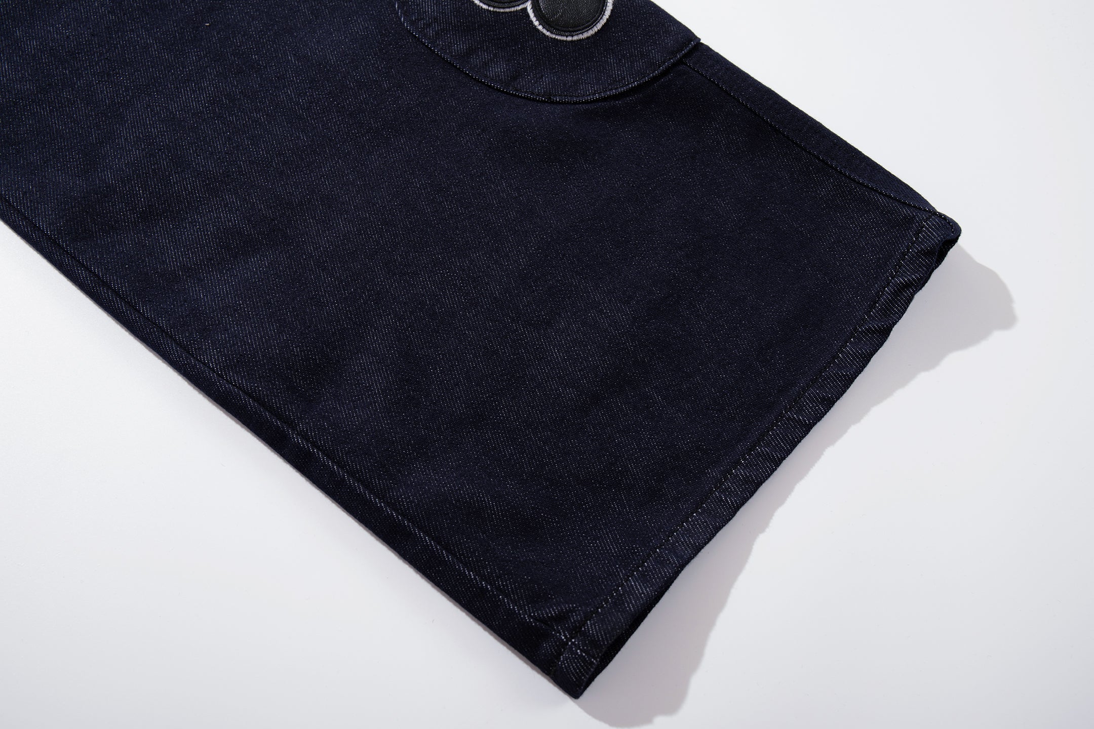 Omirad Floral Patch Wide-Leg Jeans | Dark Wash Streetwear Denim