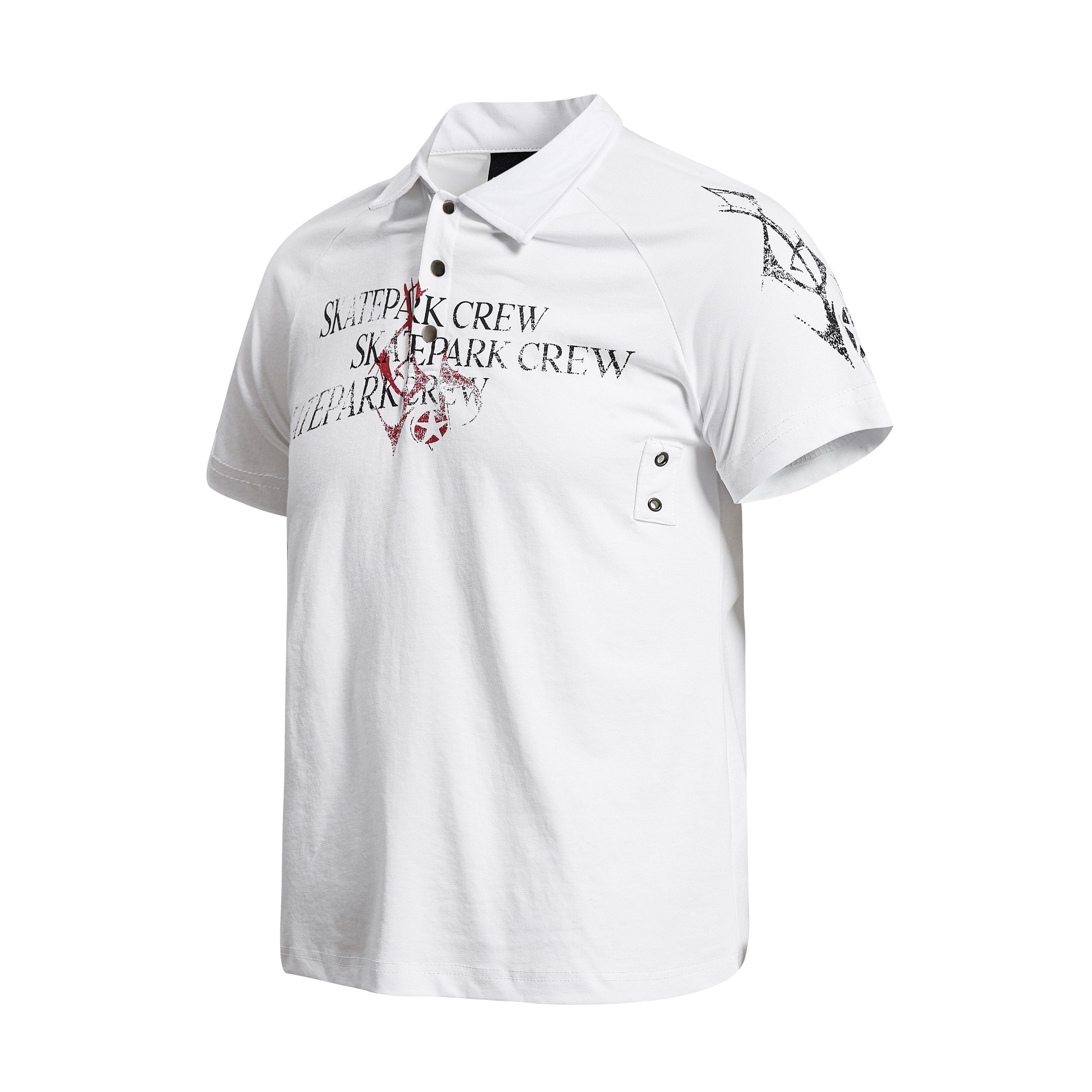 Omirad Skatepark Crew Distressed Graphic Polo Shirt