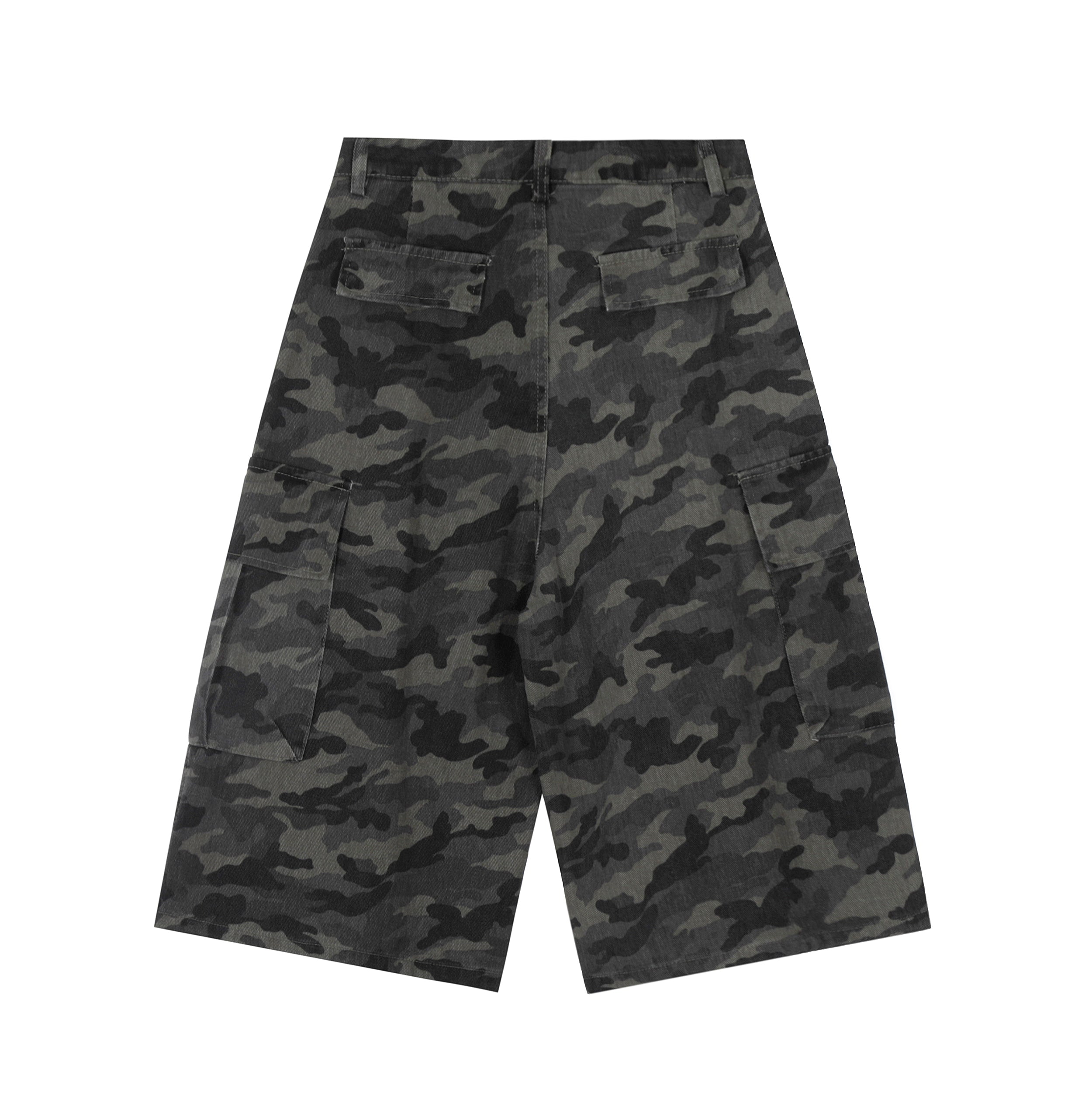 Omirad Camo Wide-Leg Cargo Shorts | Streetwear Baggy Fit