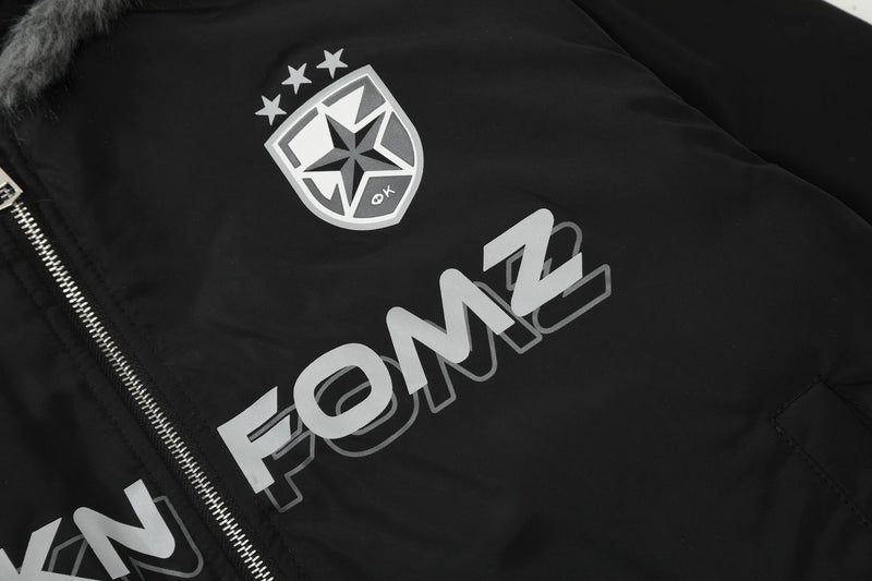 GXKN FOMZ Fur-Trim Hooded Puffer Jacket | Winter Streetwear