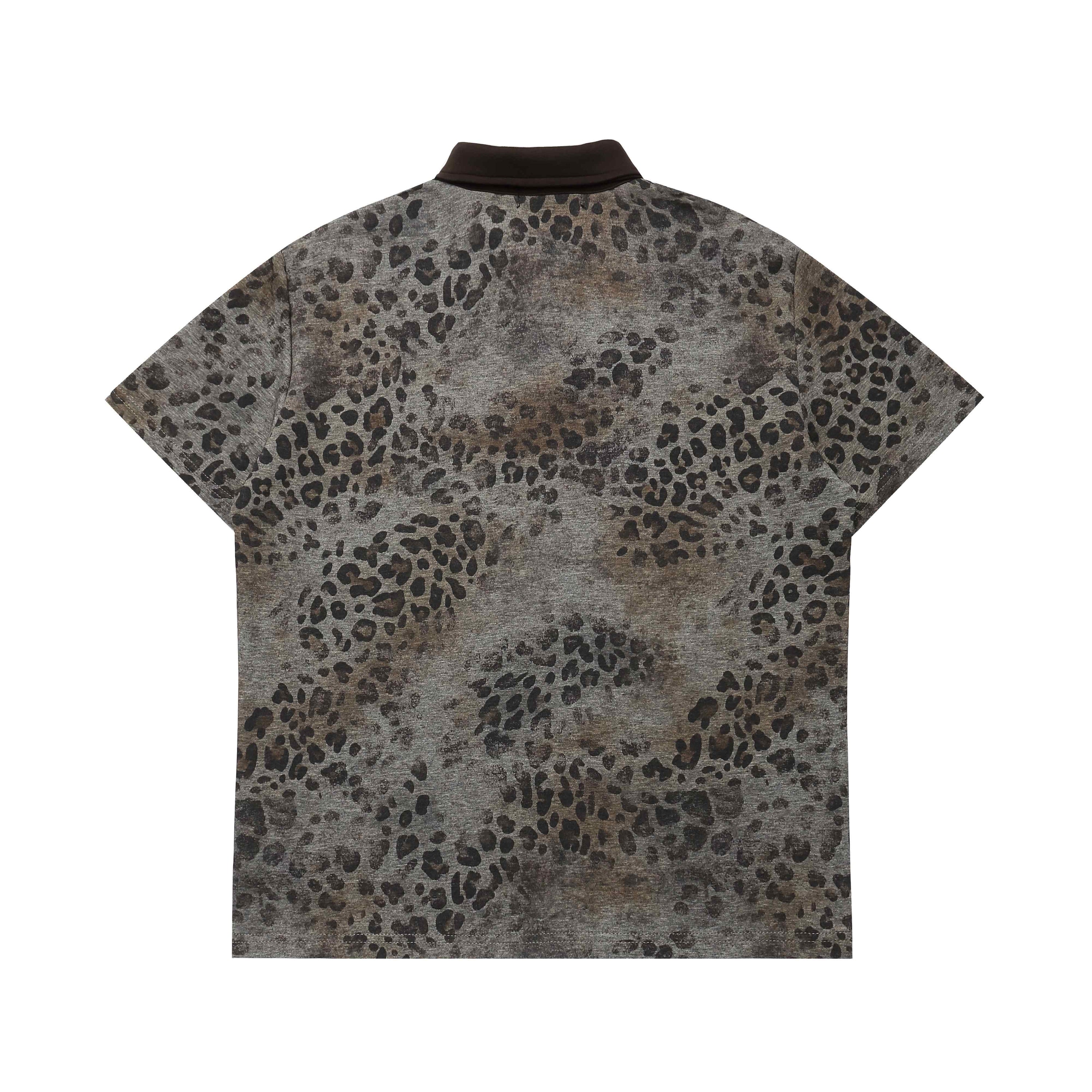 Omirad Leopard Gothic Polo Tee | Oversized Streetwear Shirt