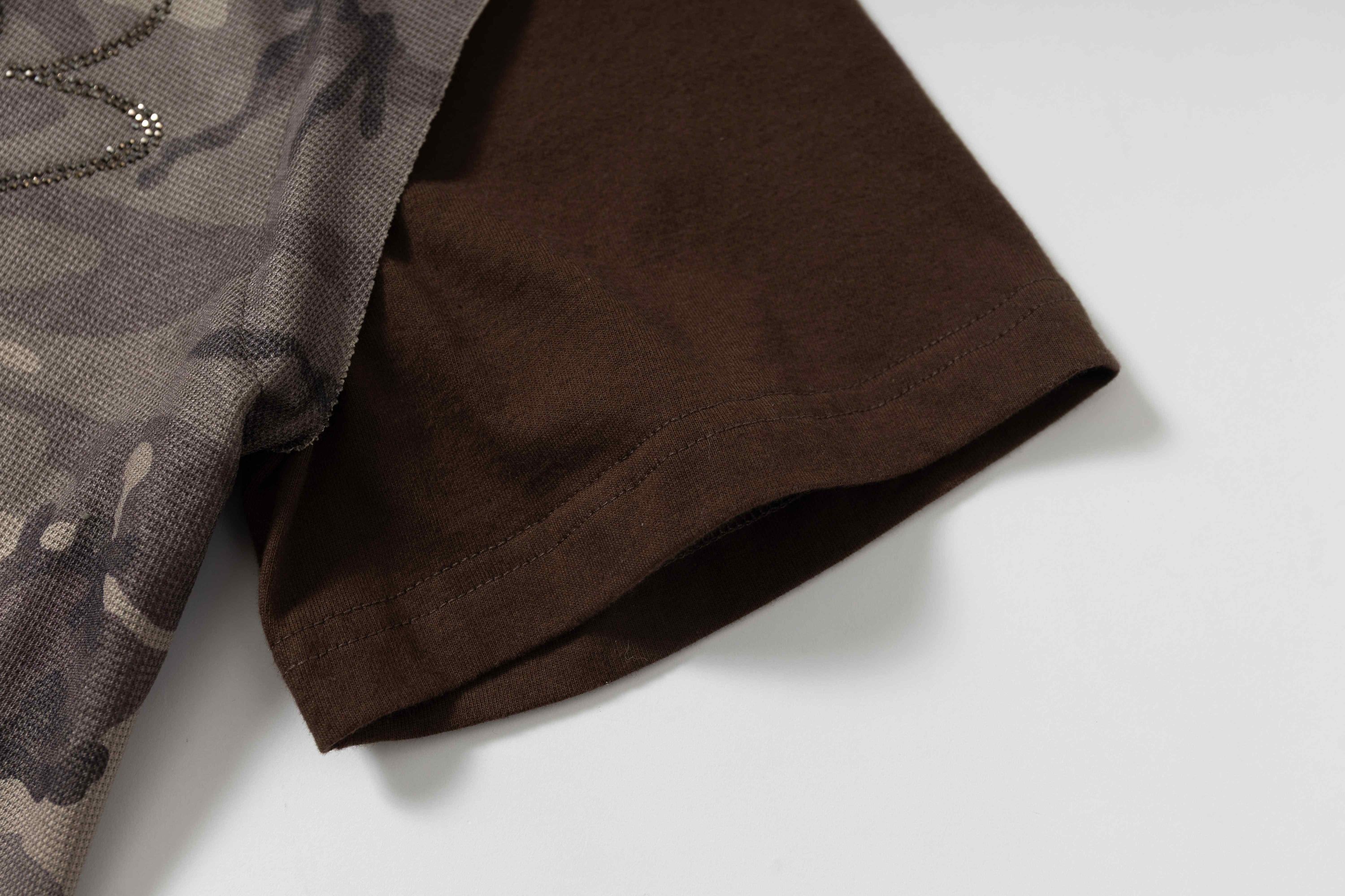 Camo Hooded Short-Sleeve Tee | Y2K Streetwear Oversized Fit