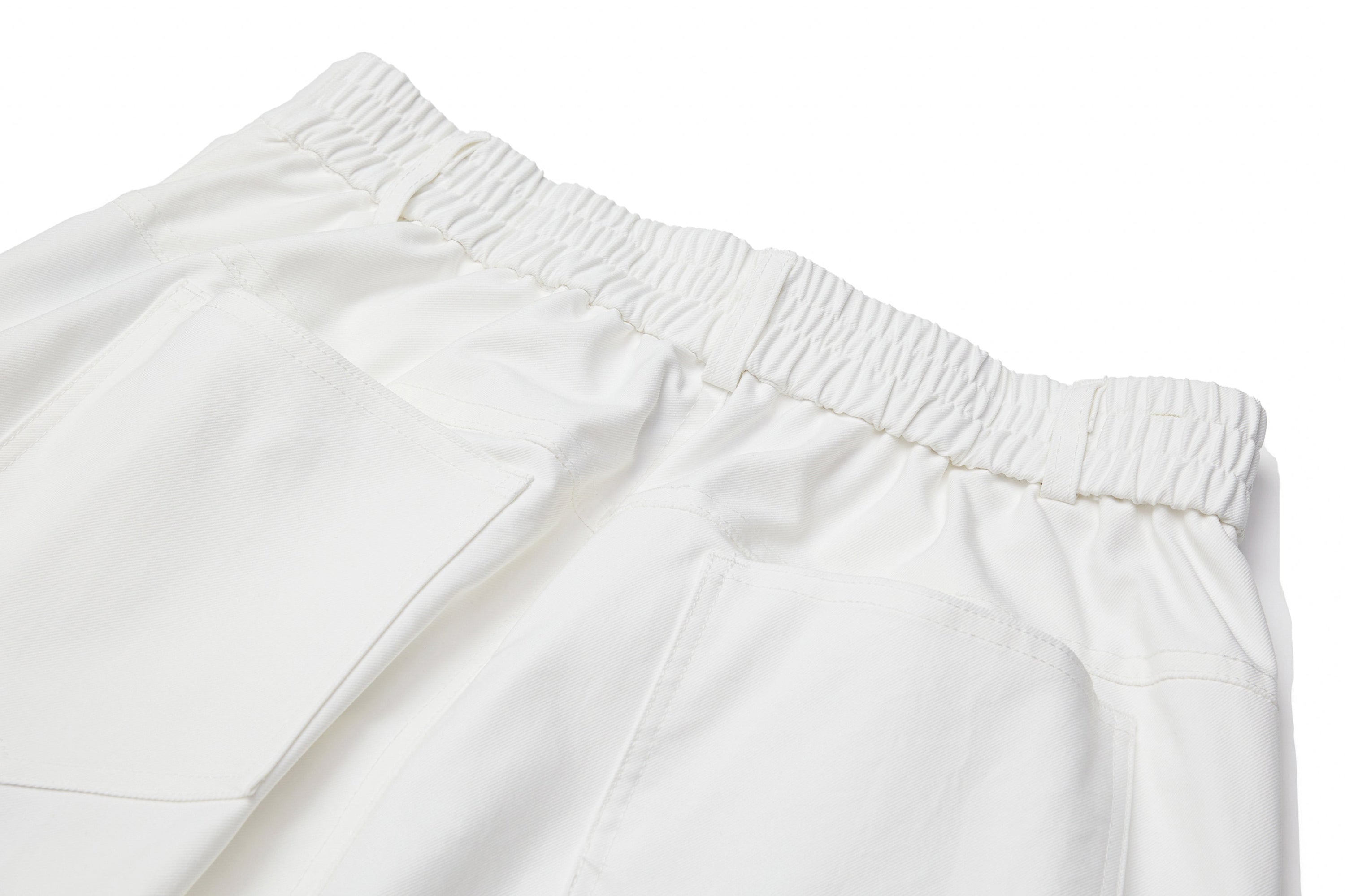 Omirad Sculpted Pleat Tech Wide-Leg Pants | Black & White