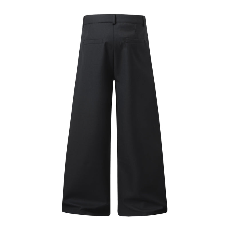 Wide-Leg Button-Front Trousers | Nautical Sailor Style