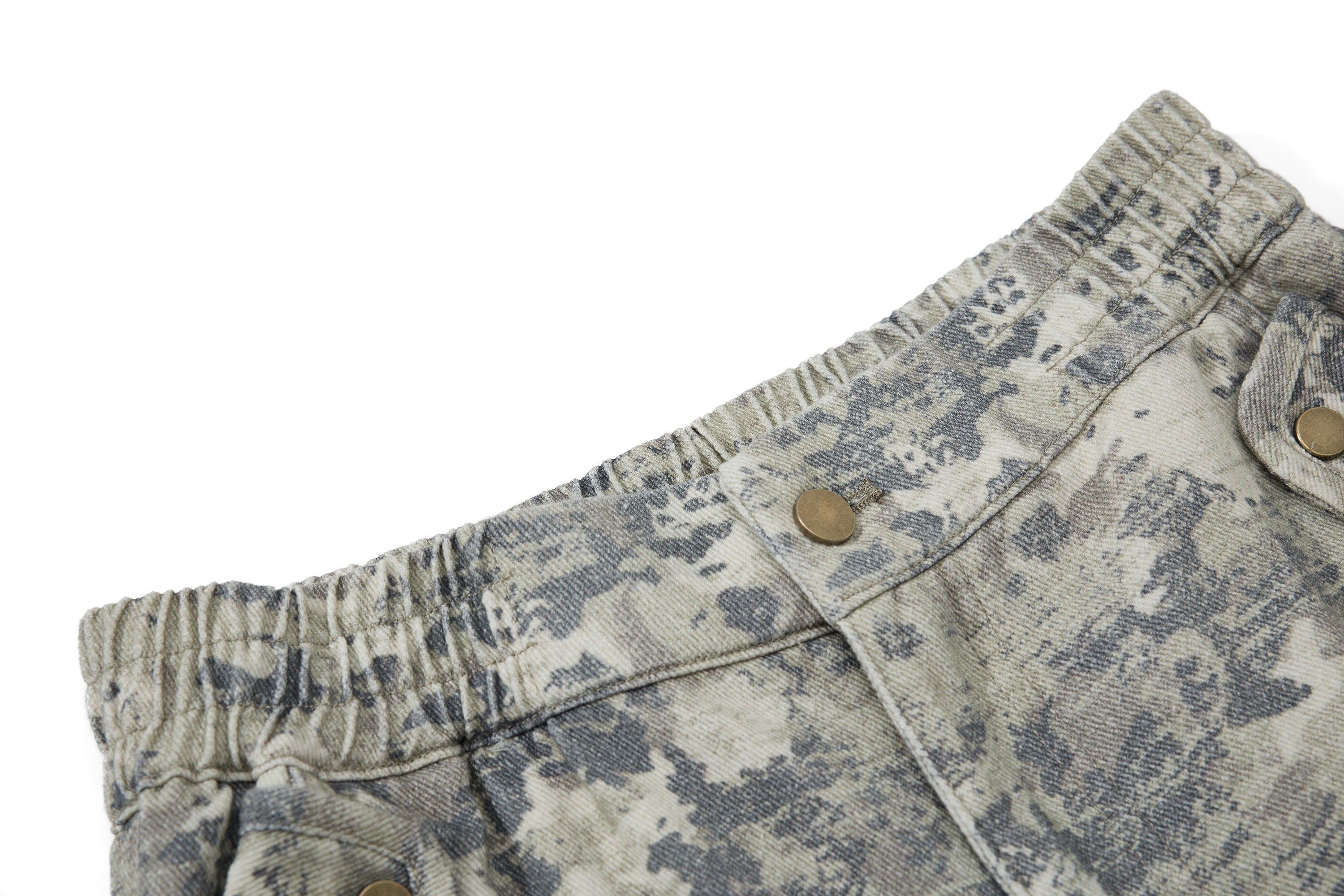 Omirad Tactical Camo Wide-Leg Cargo Pants with Reflective Stripe