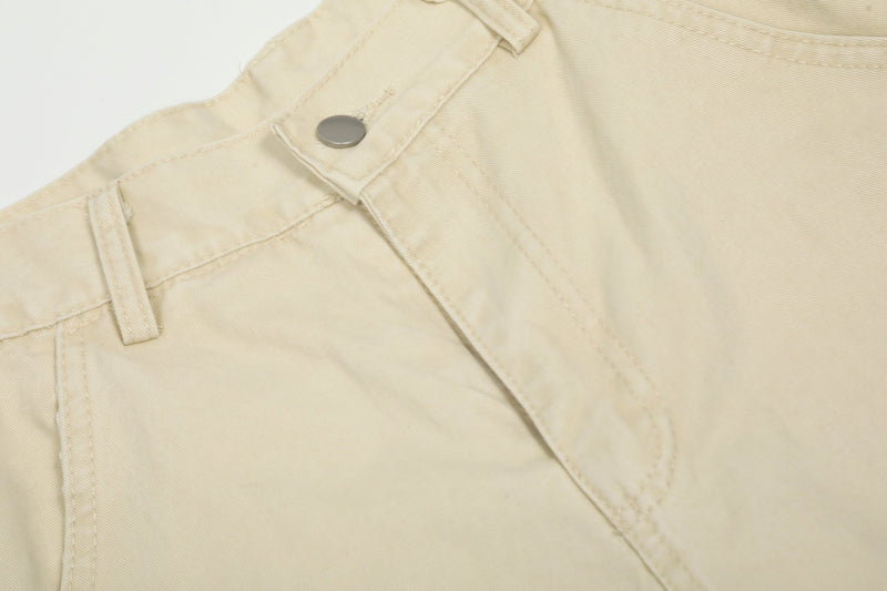Chenille Cartoon Patch Cargo Pants | Wide-Leg Streetwear