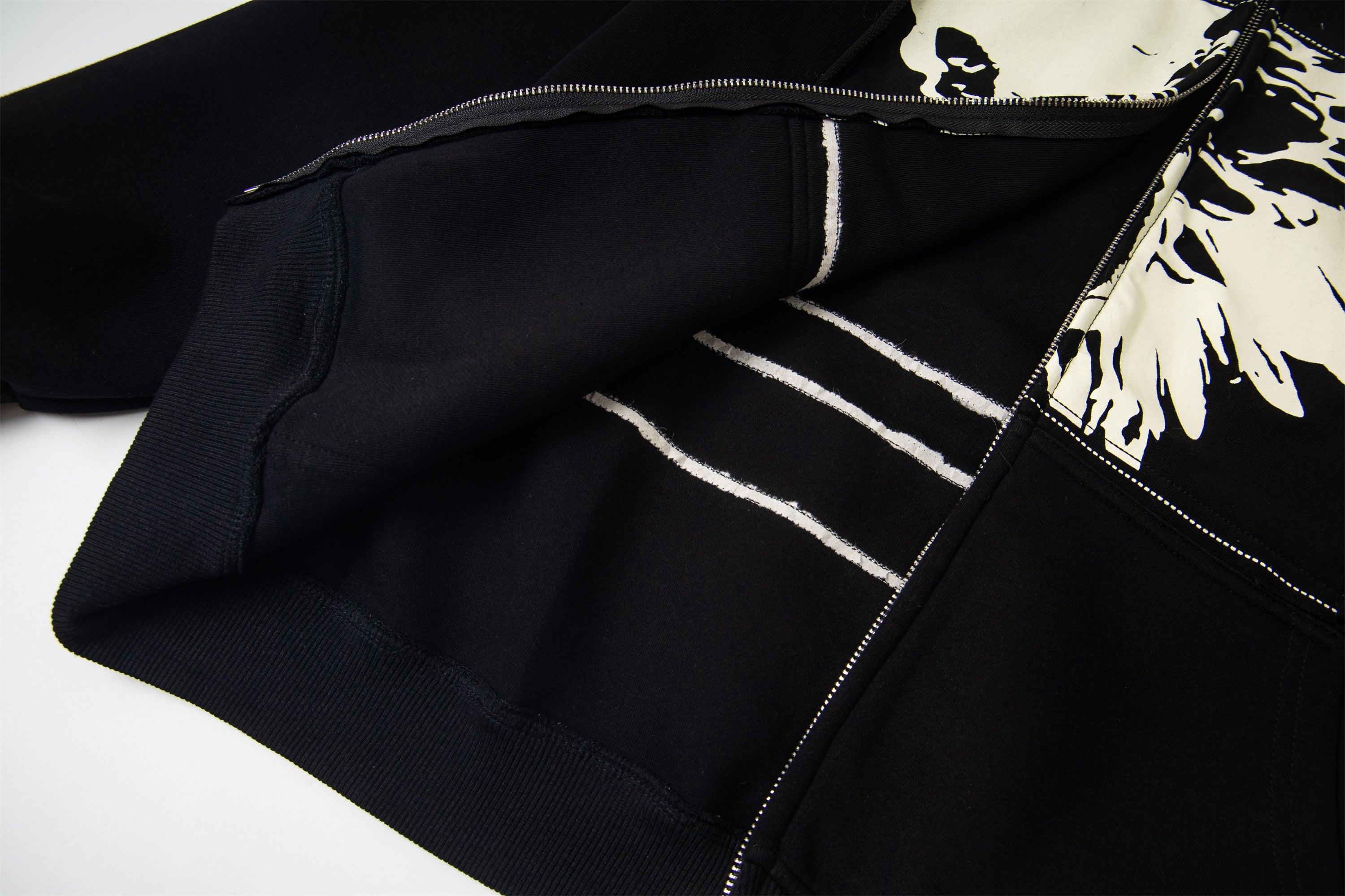 Omirad Gothic Graphic Zip-Up Hoodie | Dark Streetwear