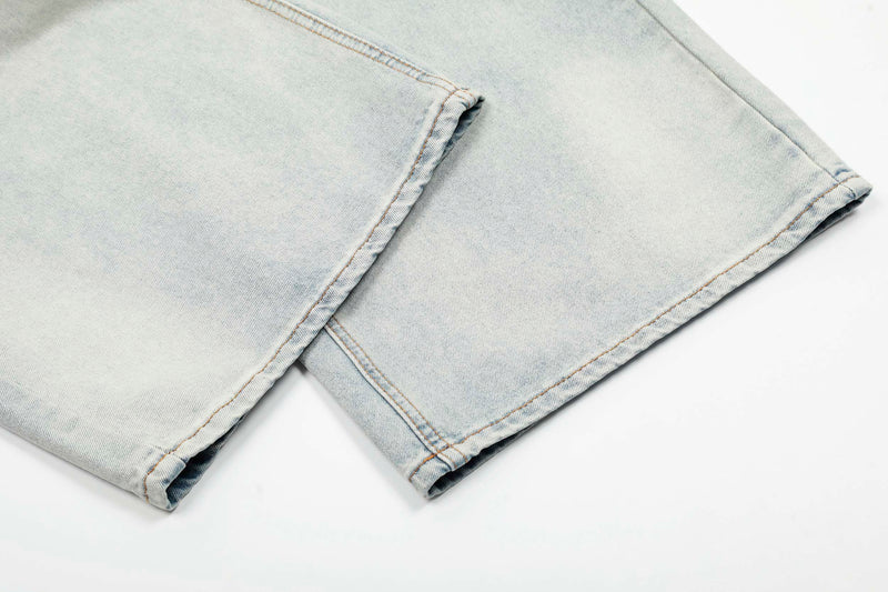 Light Washed Wide-Leg Jeans | Oversized Baggy Denim