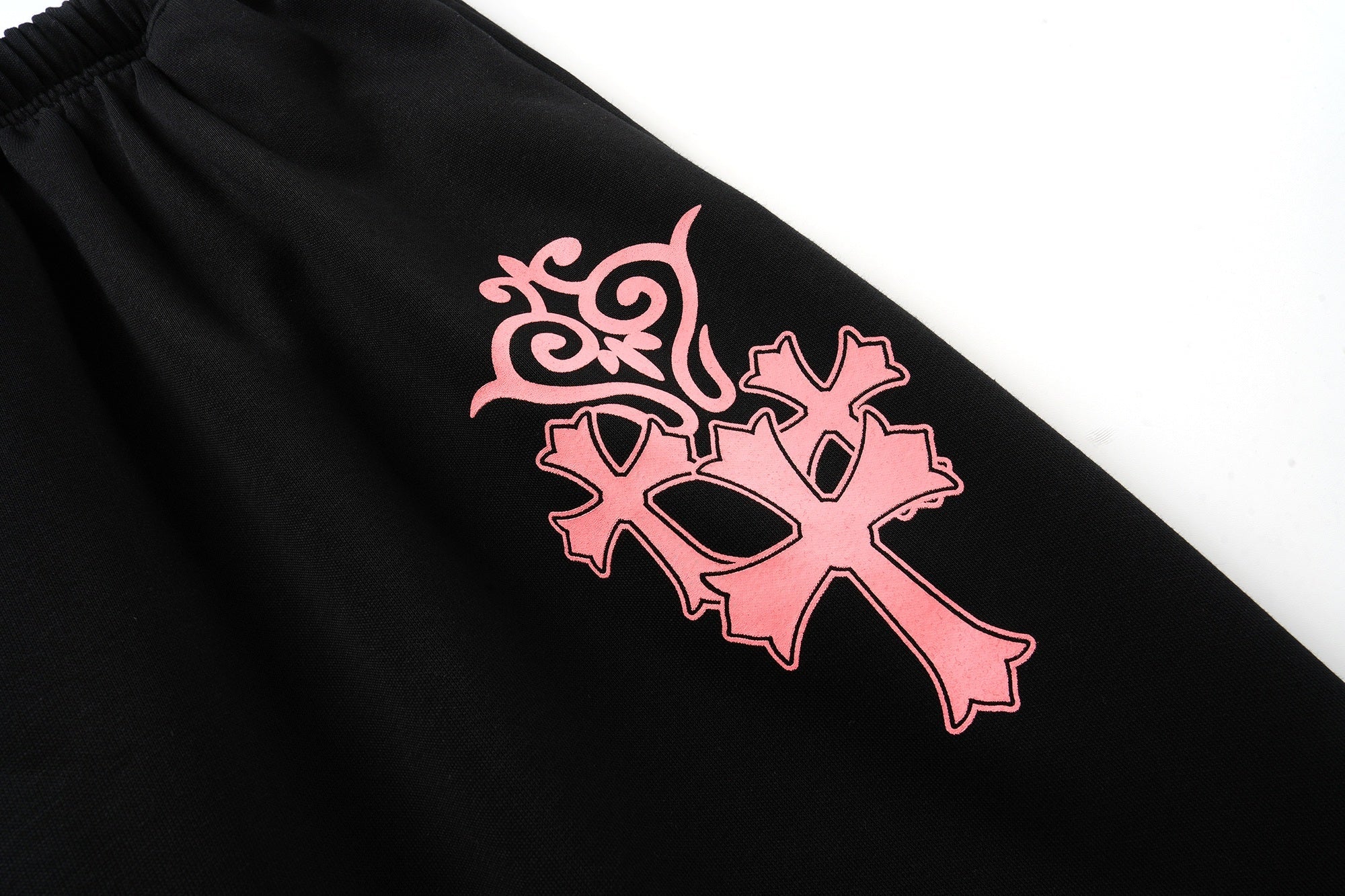 Gothic Cross Graphic Wide-Leg Sweatpants | SP2 Print