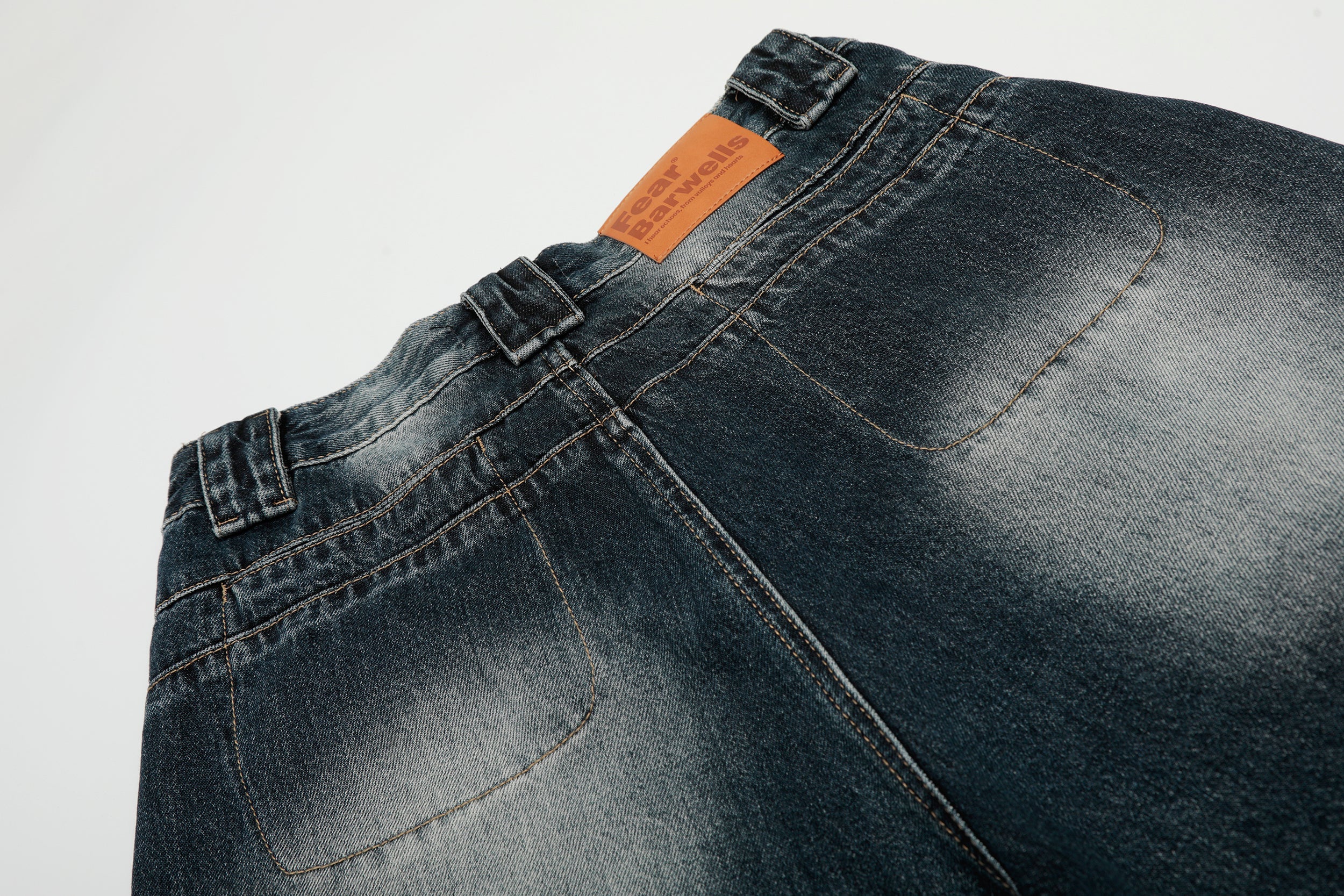 Fear Barwells Wide-Leg Washed Denim Shorts | Vintage Fade