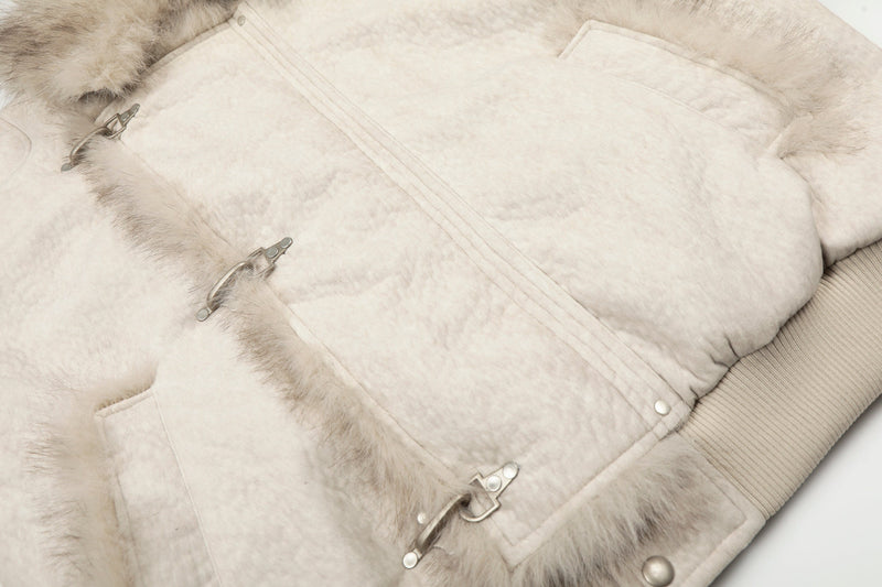 Omirad Fur-Trim Toggle Bomber Jacket | Winter Streetwear