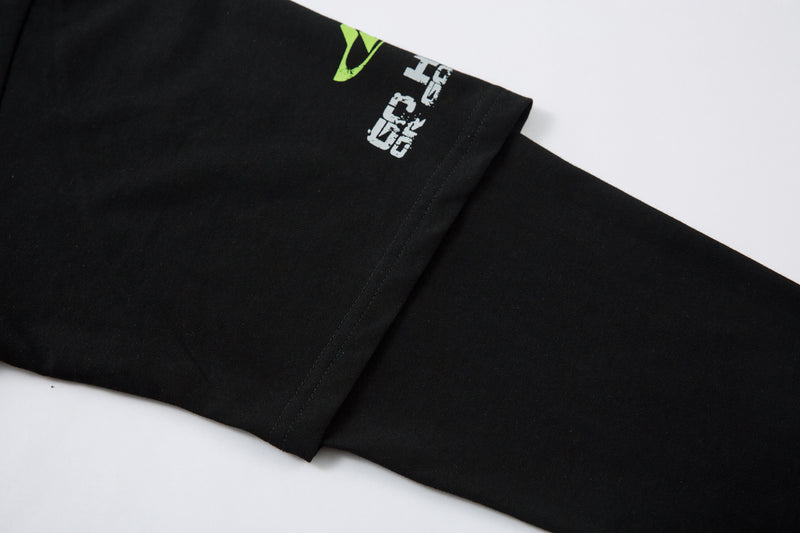 Go Hard Or Go Home Layered Racing Graphic Long Sleeve Tee
