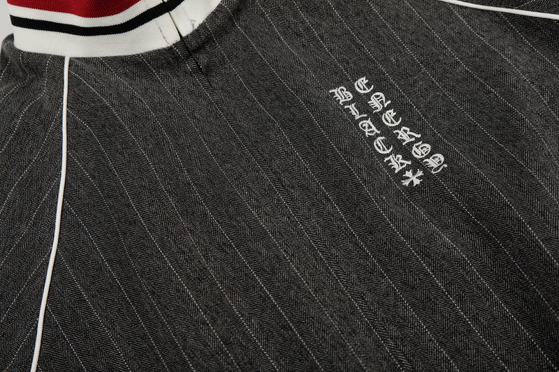 Pinstripe Track Zip Jacket | Retro Athletic Streetwear