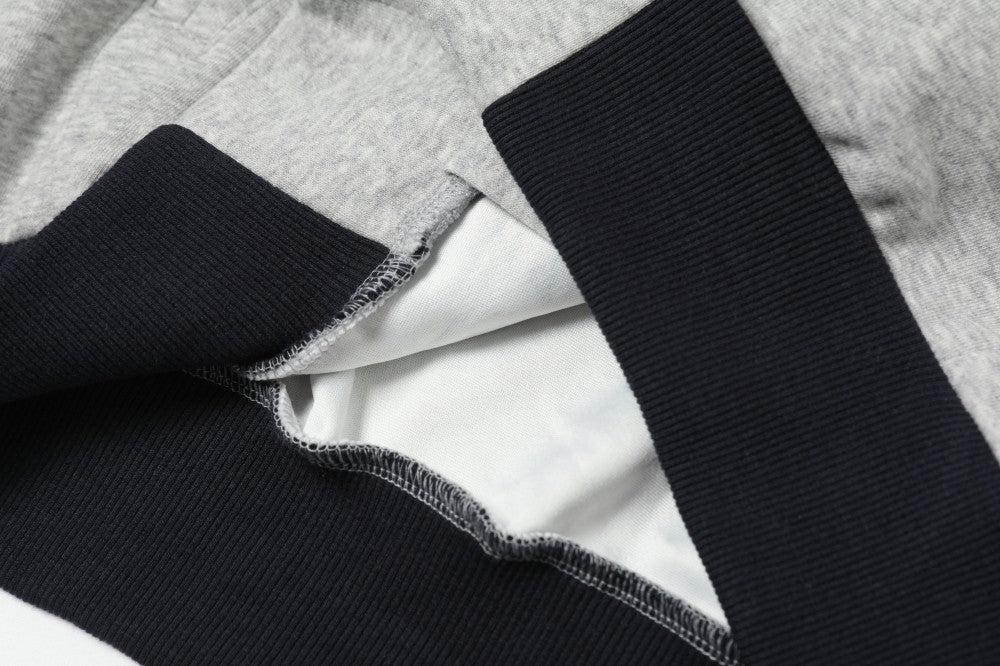 Taeleplus Contrast Sleeve Graphic Zip-Up Hoodie | Streetwear