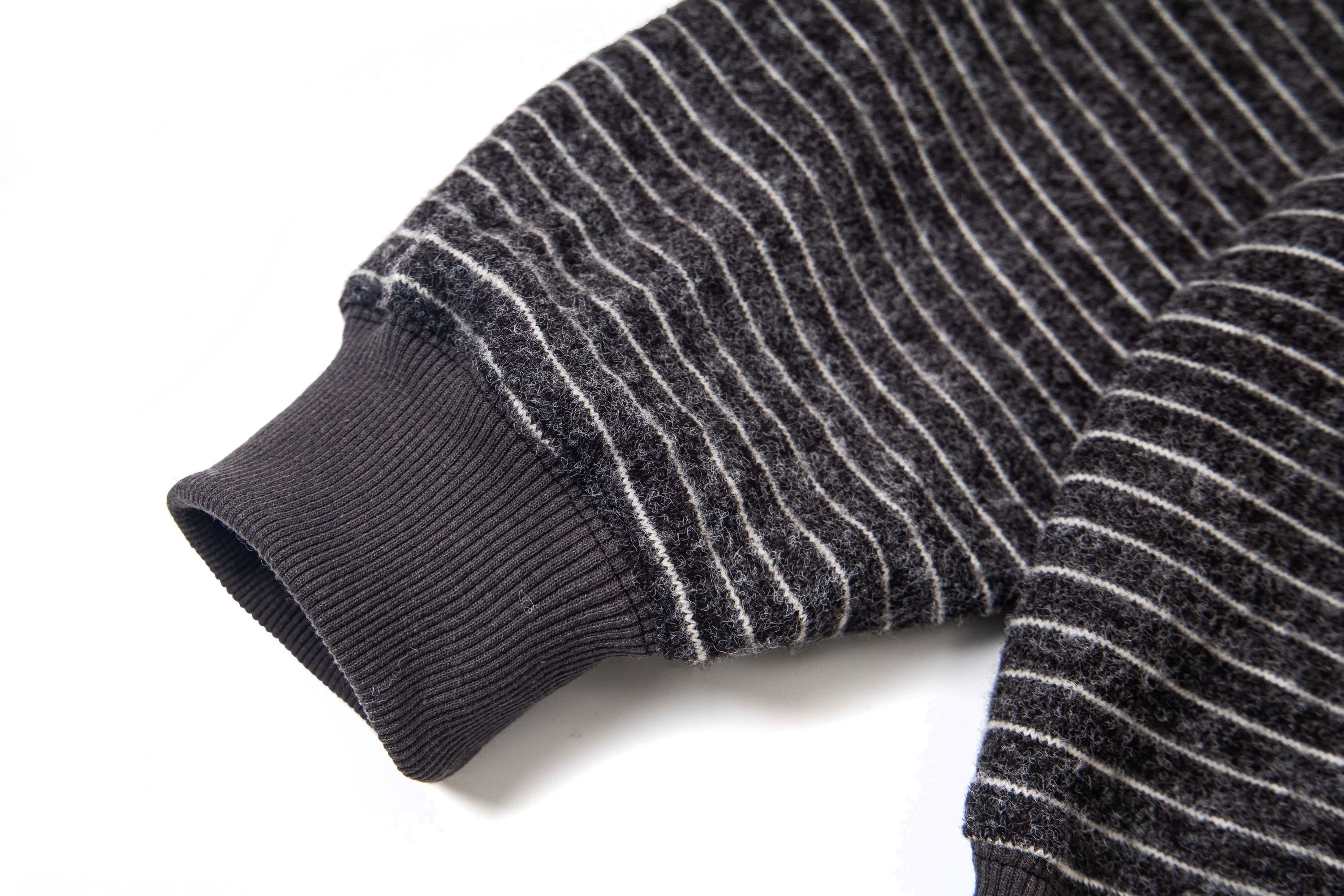 Battlekid Striped Knit Zip Hoodie | Vintage Athletic Style