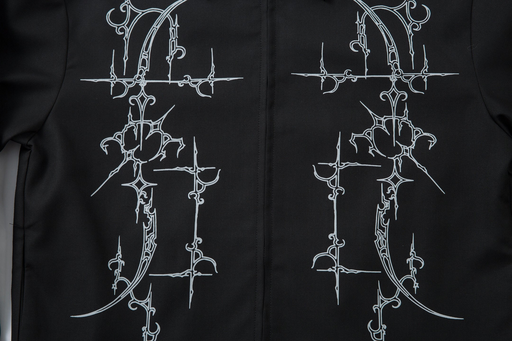 Omirad Barbed Graphic Jacket with Faux-Leather Collar
