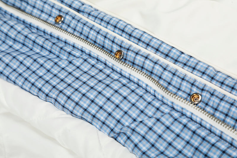 Reversible Check Collar Padded Bomber Jacket | SEAKOFF