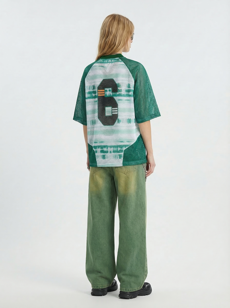 Omirad Varsity 6 Mesh Jersey T-Shirt | Athletic Streetwear