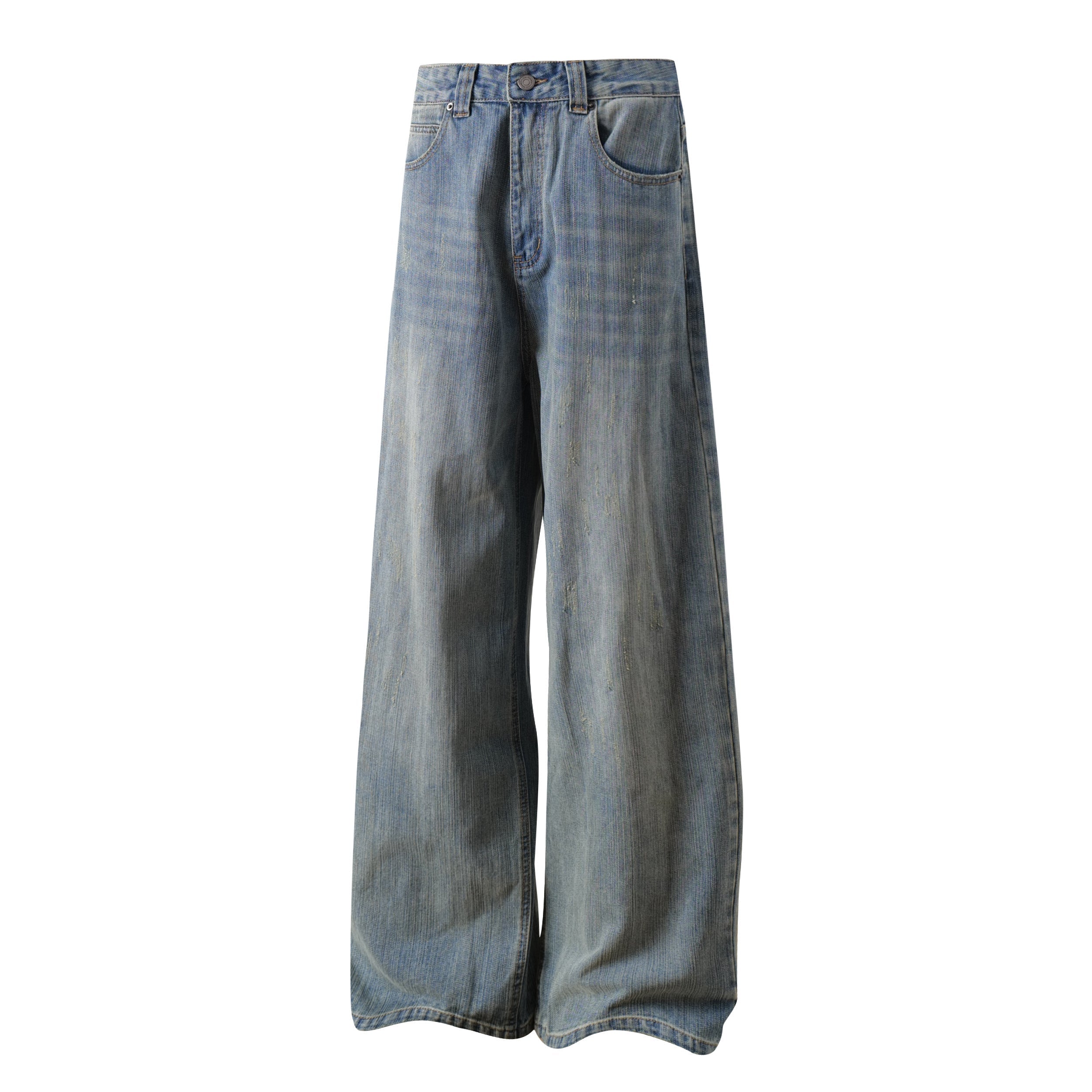 Omirad Vintage Washed Balloon Wide-Leg Jeans | Retro Denim
