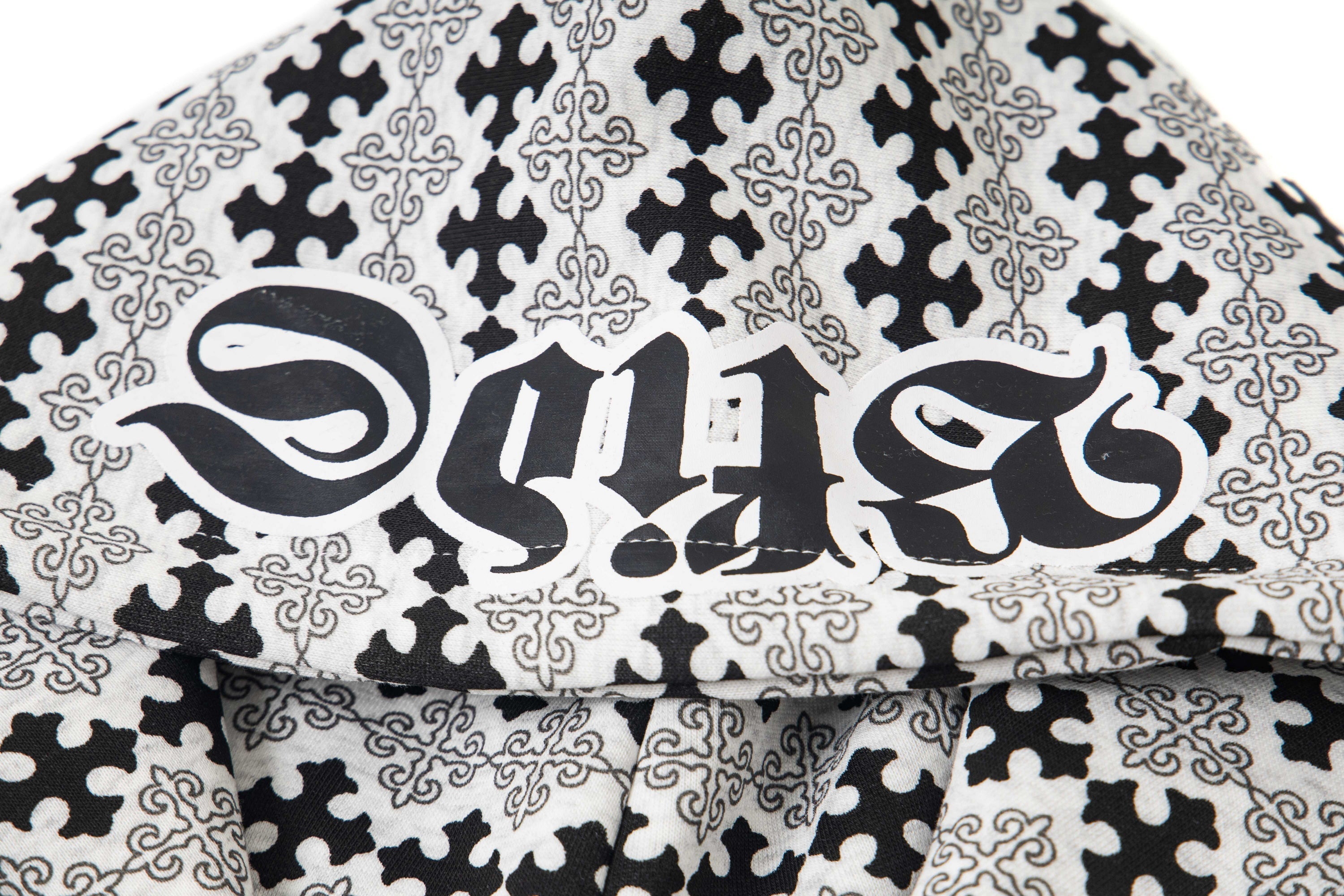 Gothic Cross Pattern Full-Zip Hoodie | Y2K Streetwear