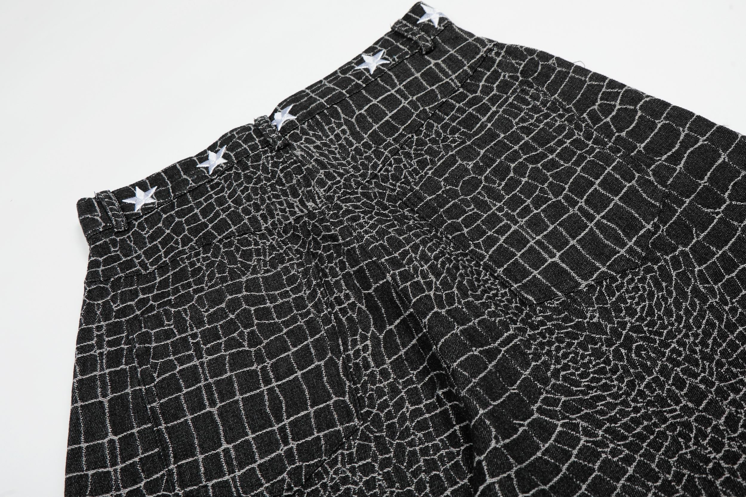 Omirad Croc-Star Balloon Wide-Leg Pants | Star Detail