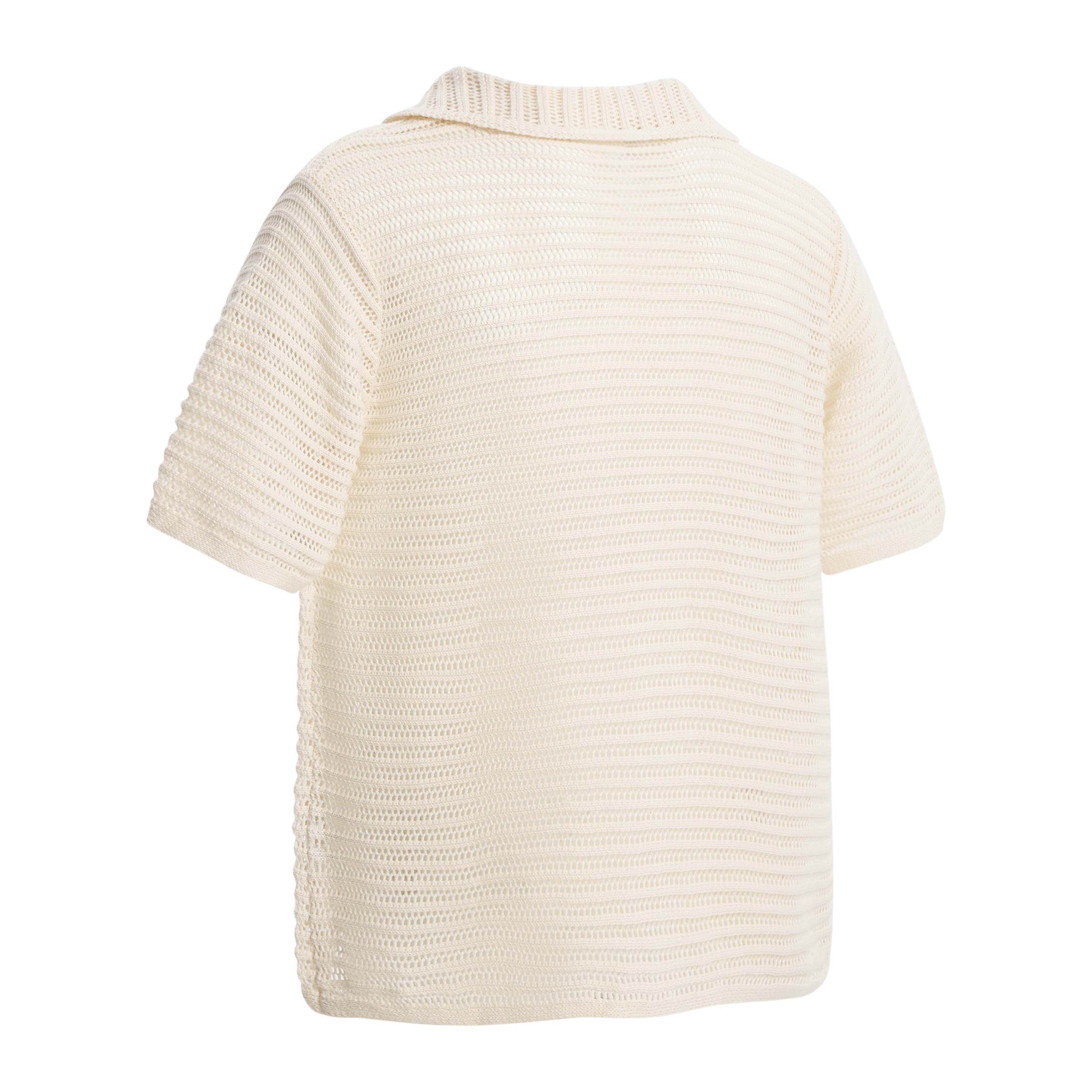 Omirad Open-Knit Star Shirt | Short-Sleeve Button-Up
