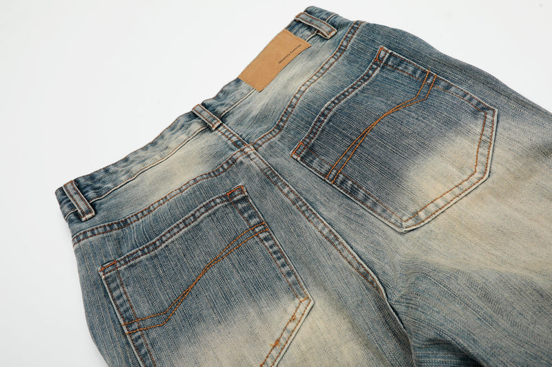 Omirad Washed Wide-Leg Denim Pants | Vintage Oversized Jeans