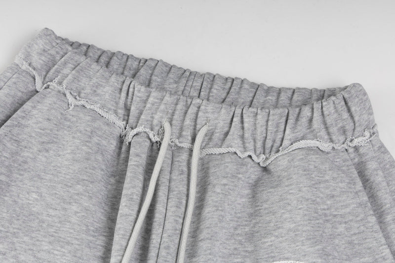 Gothic Wide-Leg Wave-Hem Sweatpants | Bold Streetwear