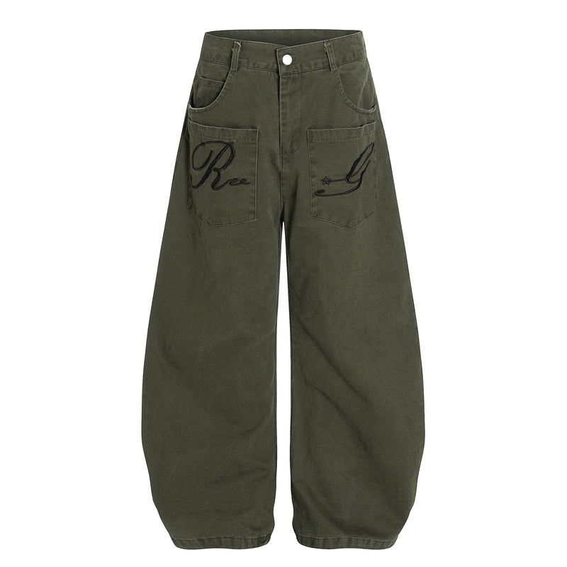 Omirad Re☆G Embroidered Balloon Jeans | Wide Leg Streetwear
