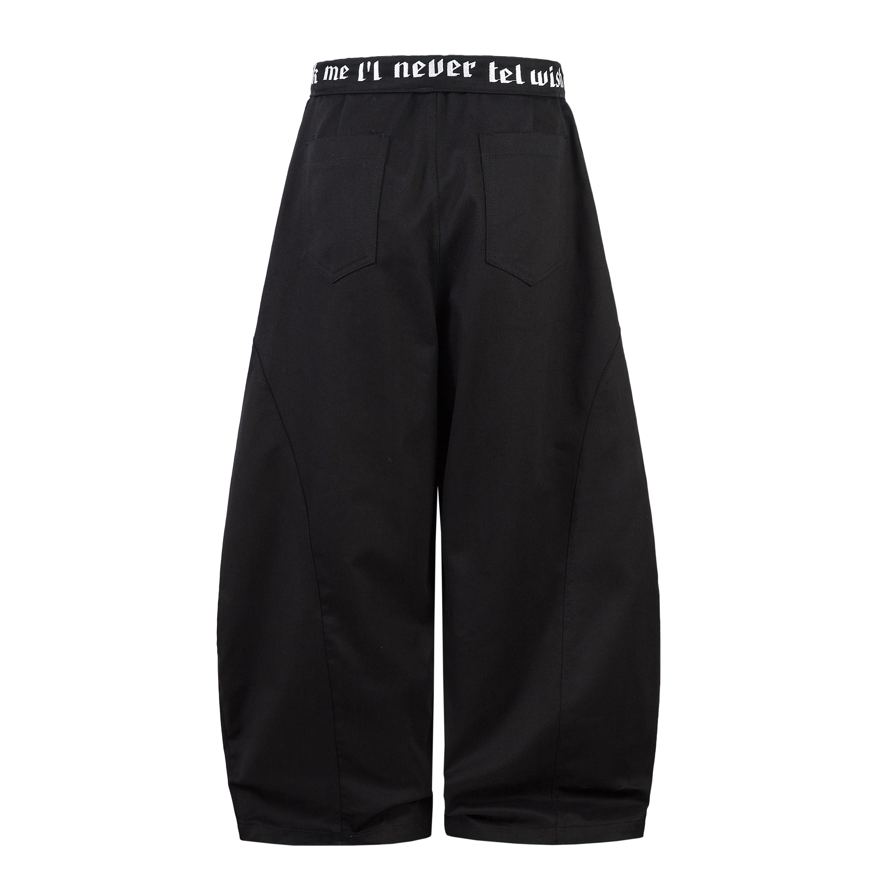 Omirad Curved Barrel-Leg Pants | Gothic Streetwear Trousers