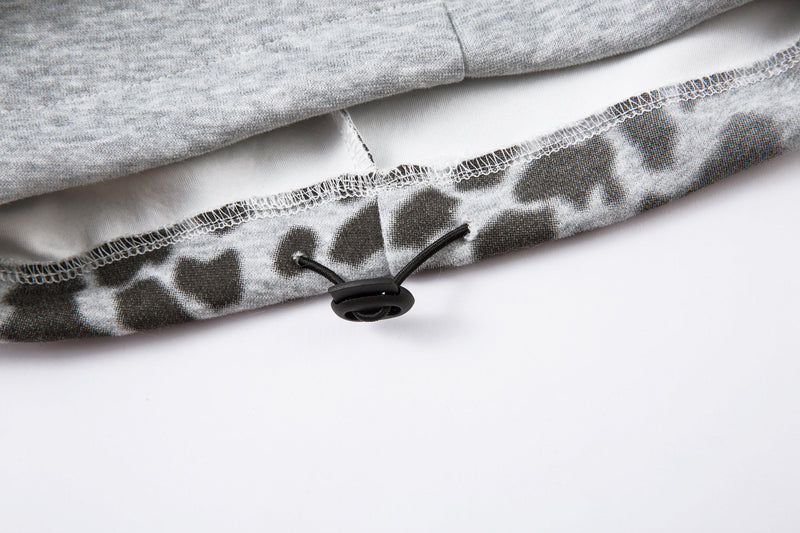 Omirad Leopard Gradient Sweatpants | Grey & Pink Graffiti