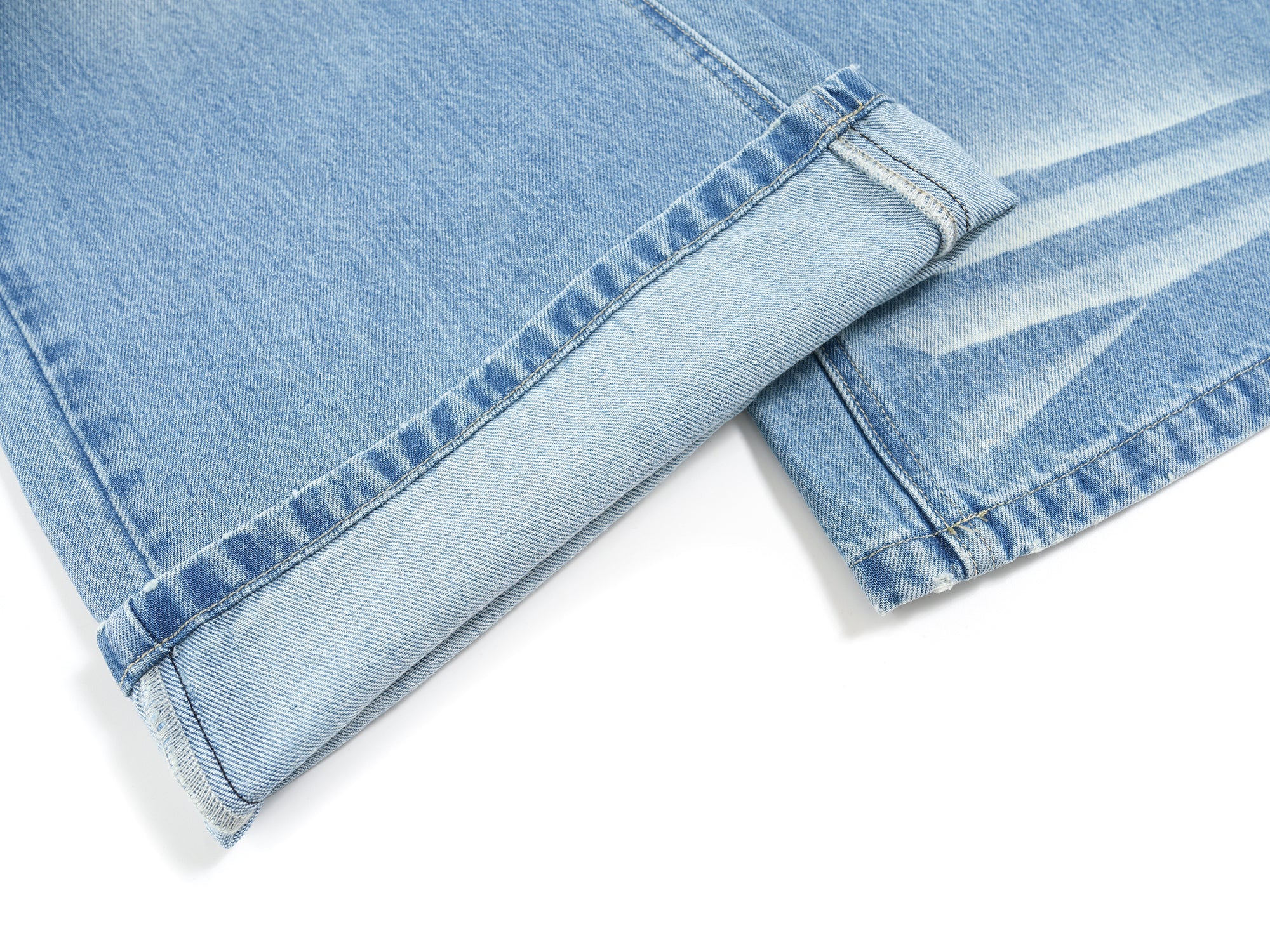 Omirad Faded Wide-Leg Jeans | Vintage Wash Streetwear Denim
